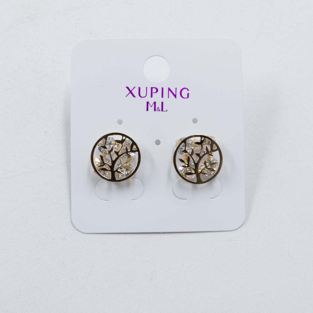 Aretes Dorados Xuping de Aro M3 Oro Laminado