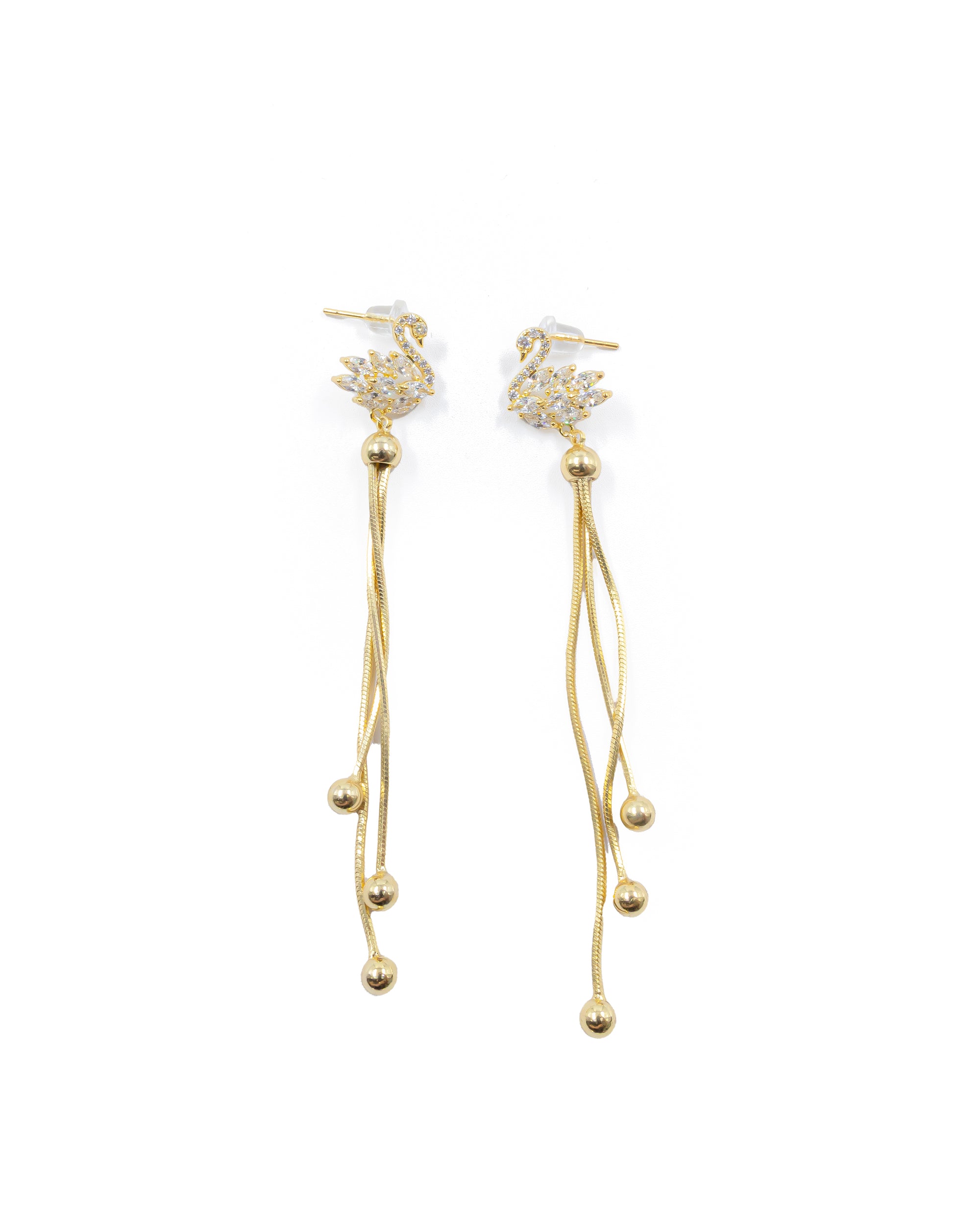 Aretes Largos Ansheli Dorados M11 Oro Laminado