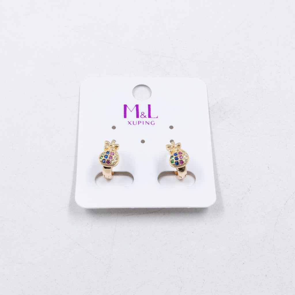 Aretes Xuping Dorados M12 Oro Laminado