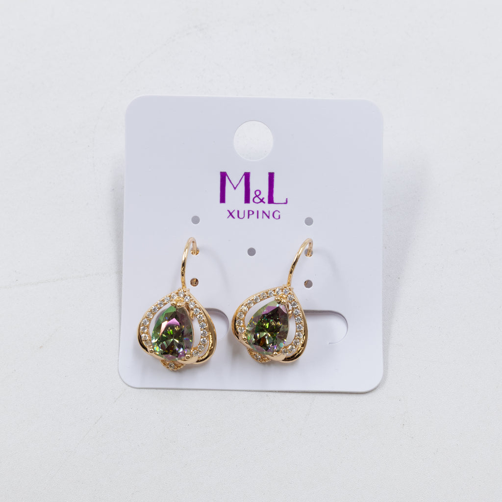 Aretes Dorados Xuping de Aro M12 Oro Laminado