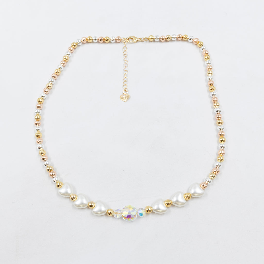 Collar Oro Florentino de Cuentas M2 Oro Laminado