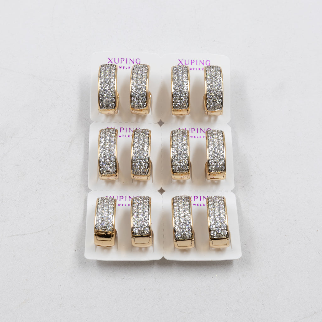 Paquete de 6 pares de Aretes Xuping Dorado M5 Oro Laminado