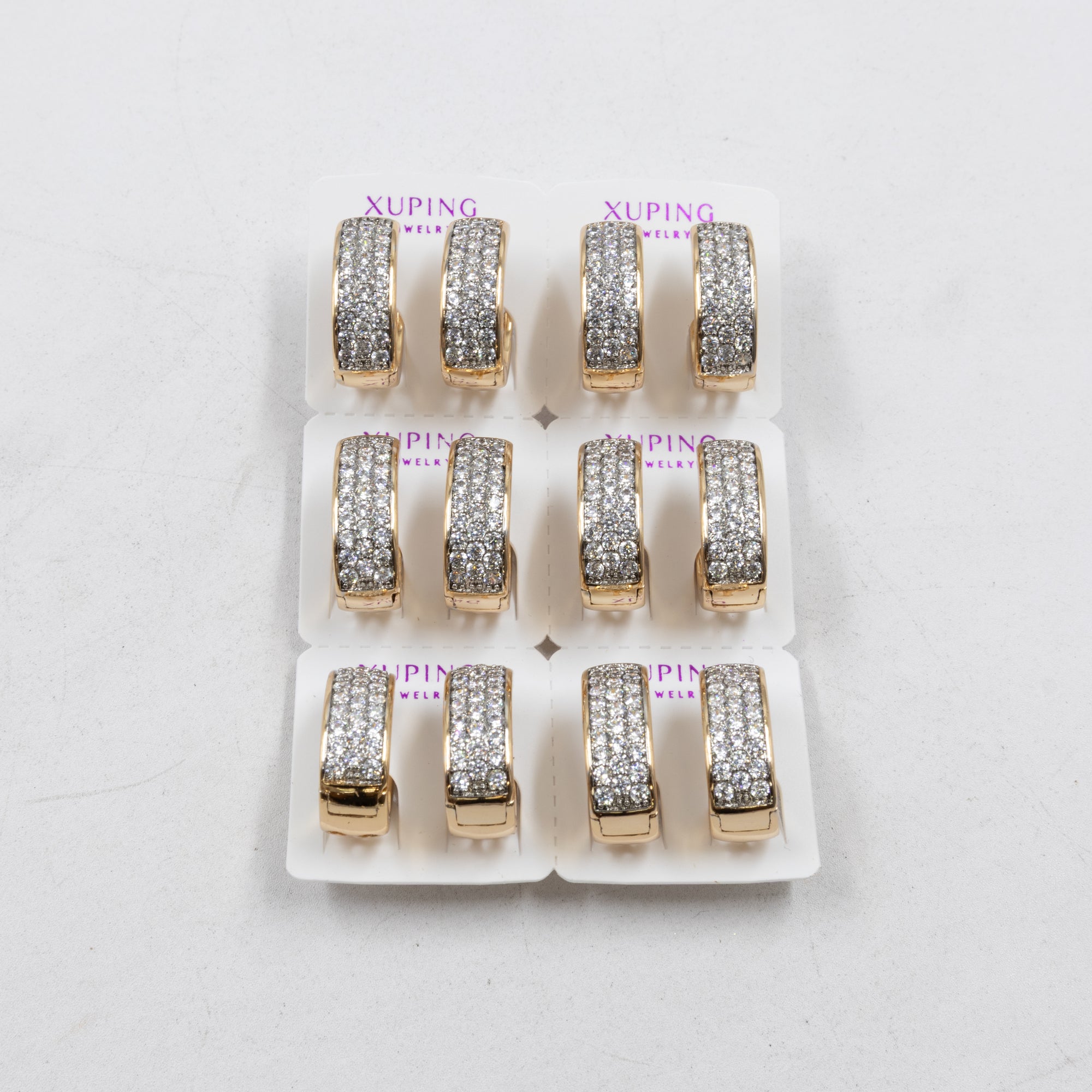 Paquete de 6 pares de Aretes Xuping Dorado M5 Oro Laminado