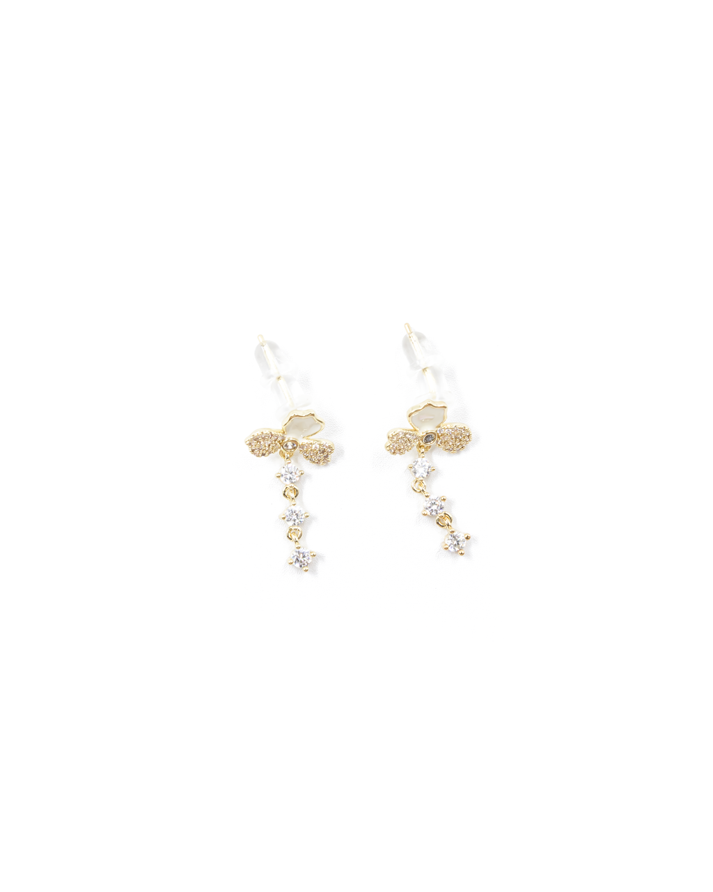 Aretes Largos Ansheli Dorados M8 Oro Laminado