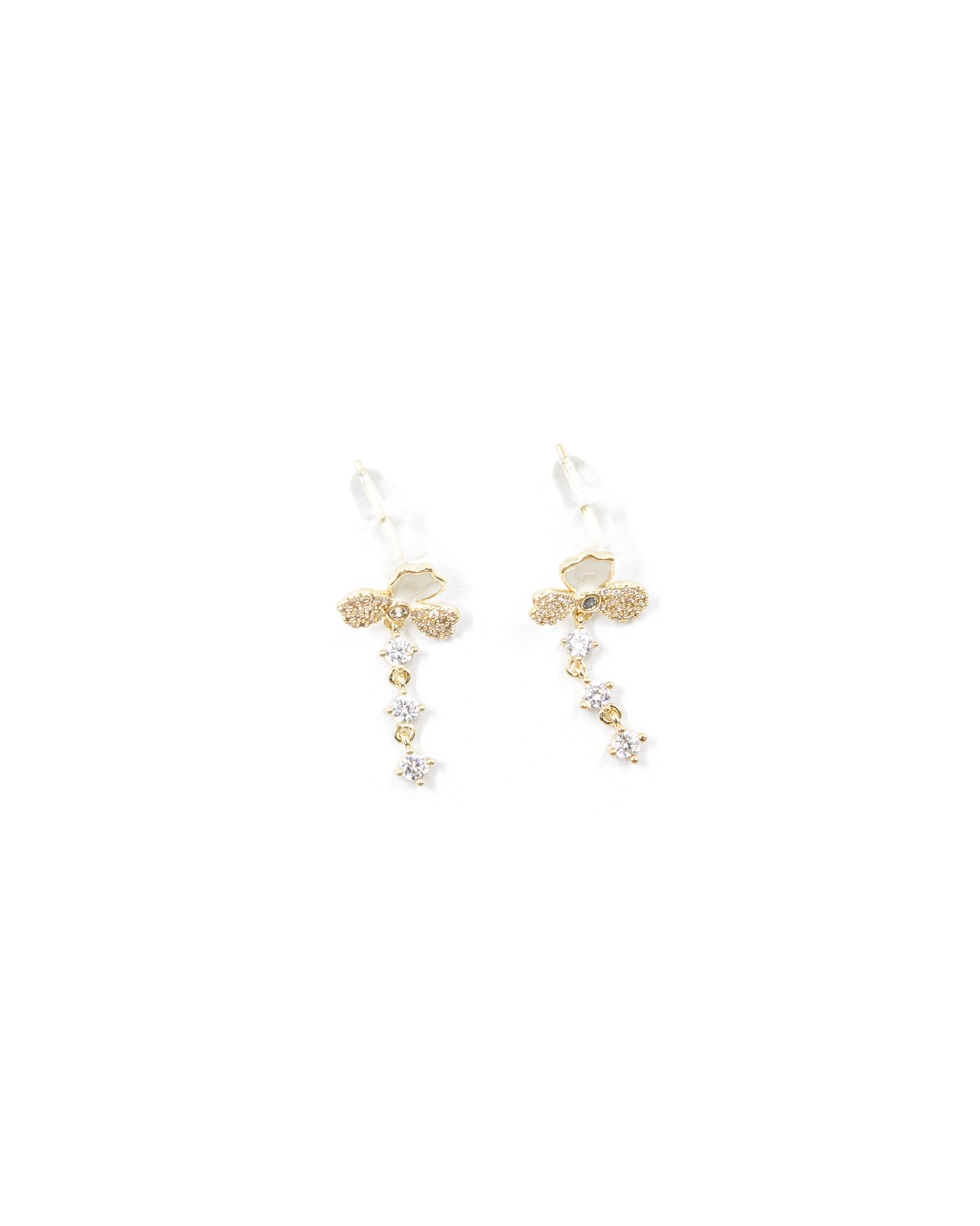 Aretes Largos Ansheli Dorados M8 Oro Laminado