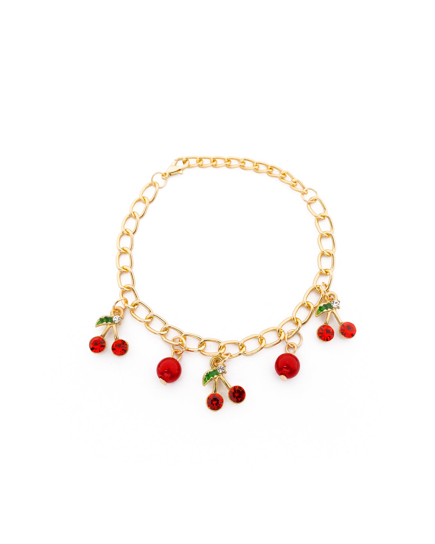 PULSERA DE CEREZA M5 ORO LAMINADO