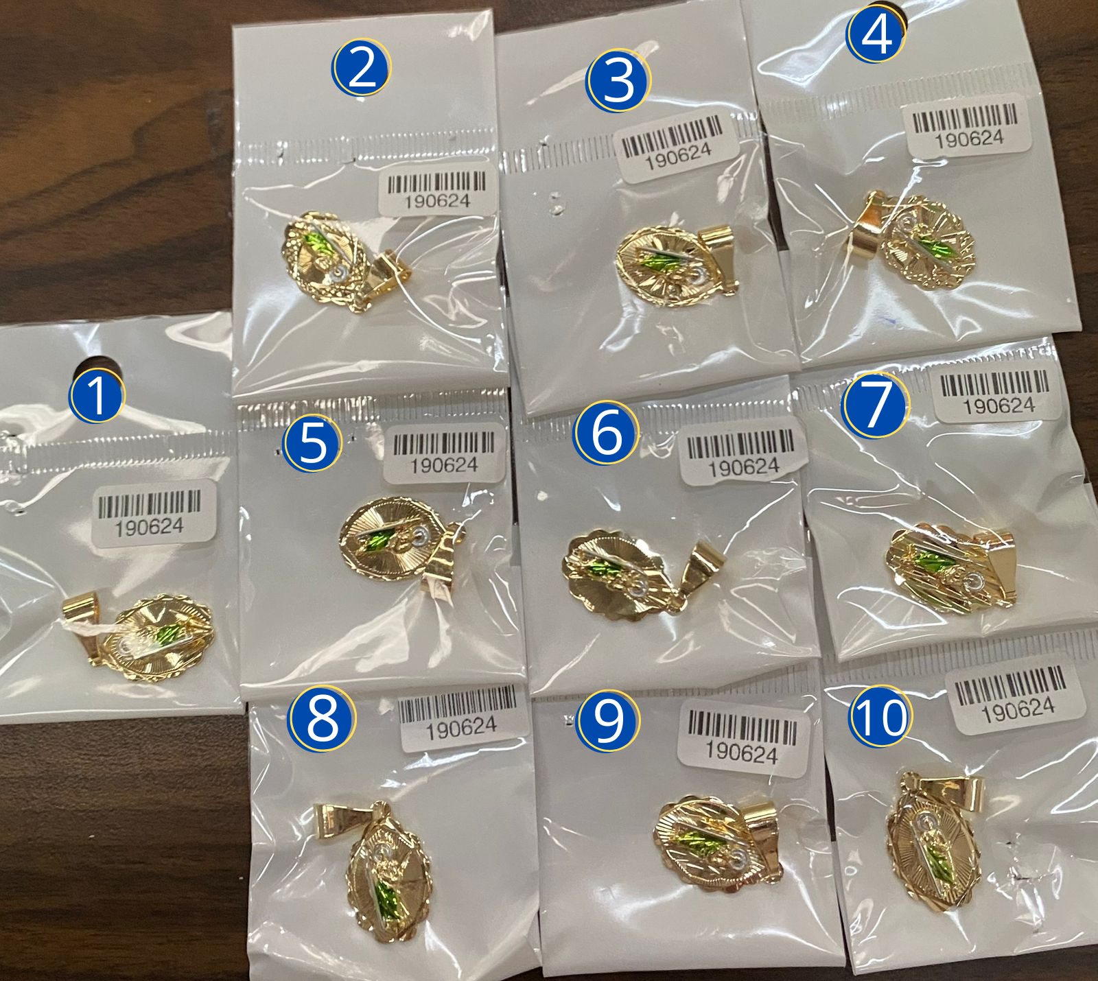 DIJE Dorado Religioso de San Judas Tadeo M10 ORO LAMINADO