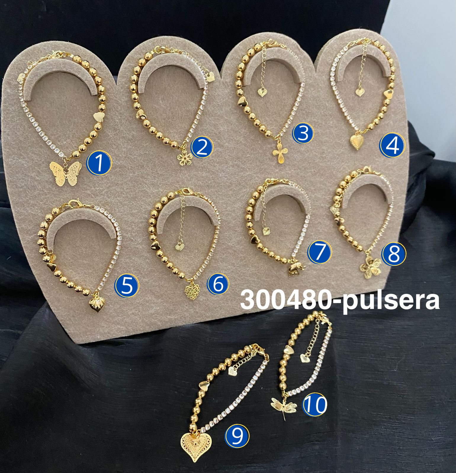 [08/JUNI/26] Pulseras Doradas con Dije M1 Oro Laminado