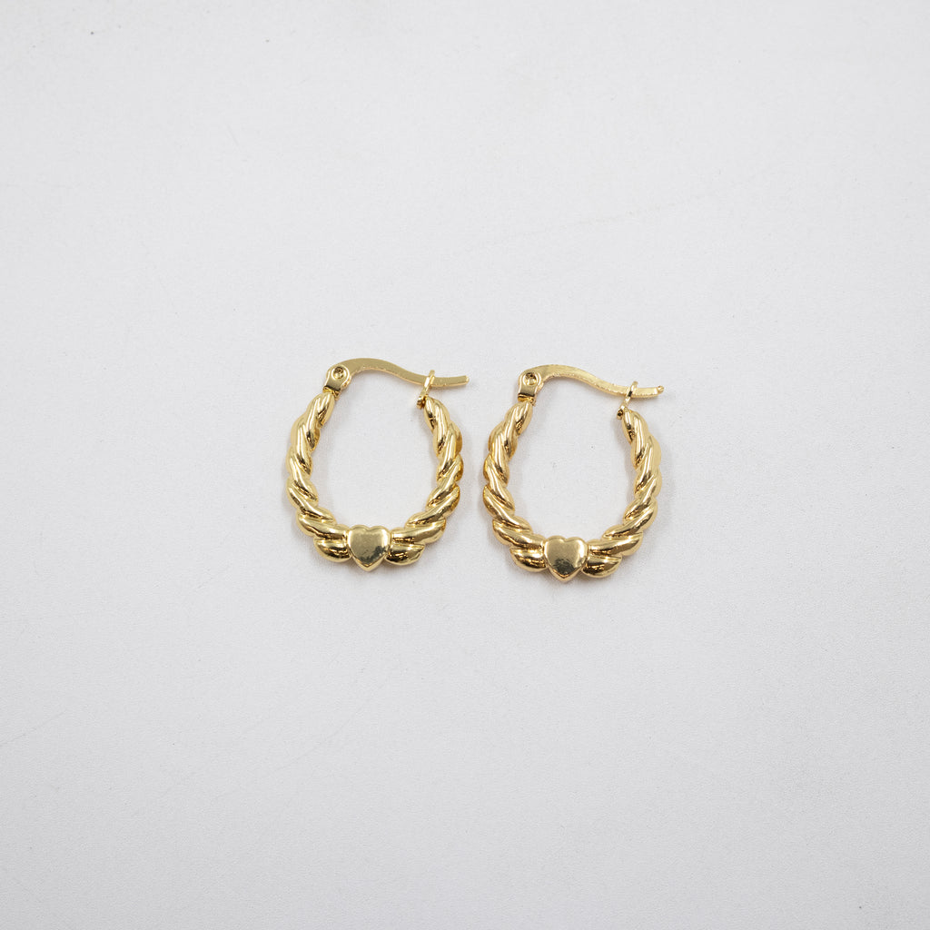 Aretes Dorados Chicos M5 Oro Laminado