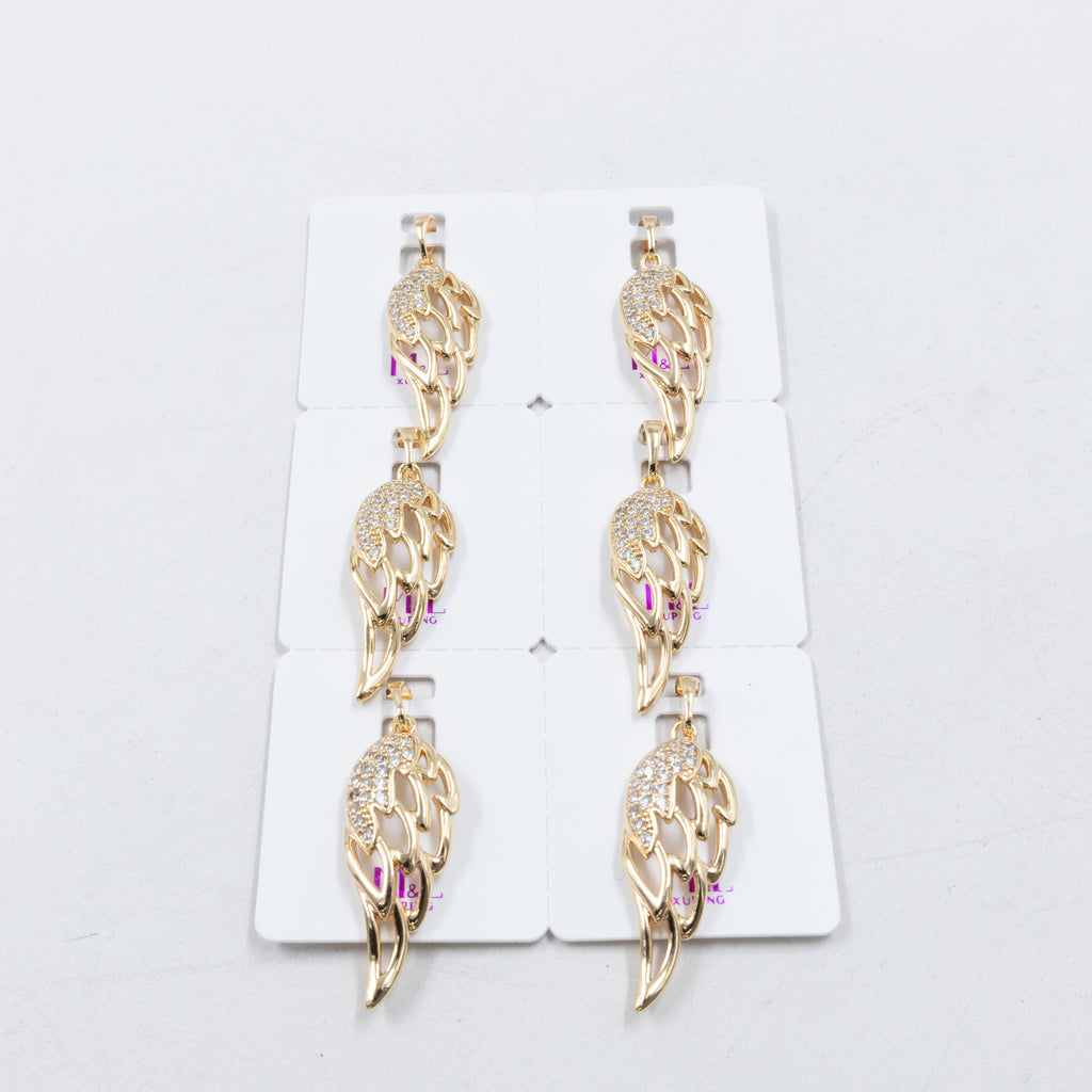 Paquete de 6 dijes con Piedras Oro Rosado  M5 Oro Laminado