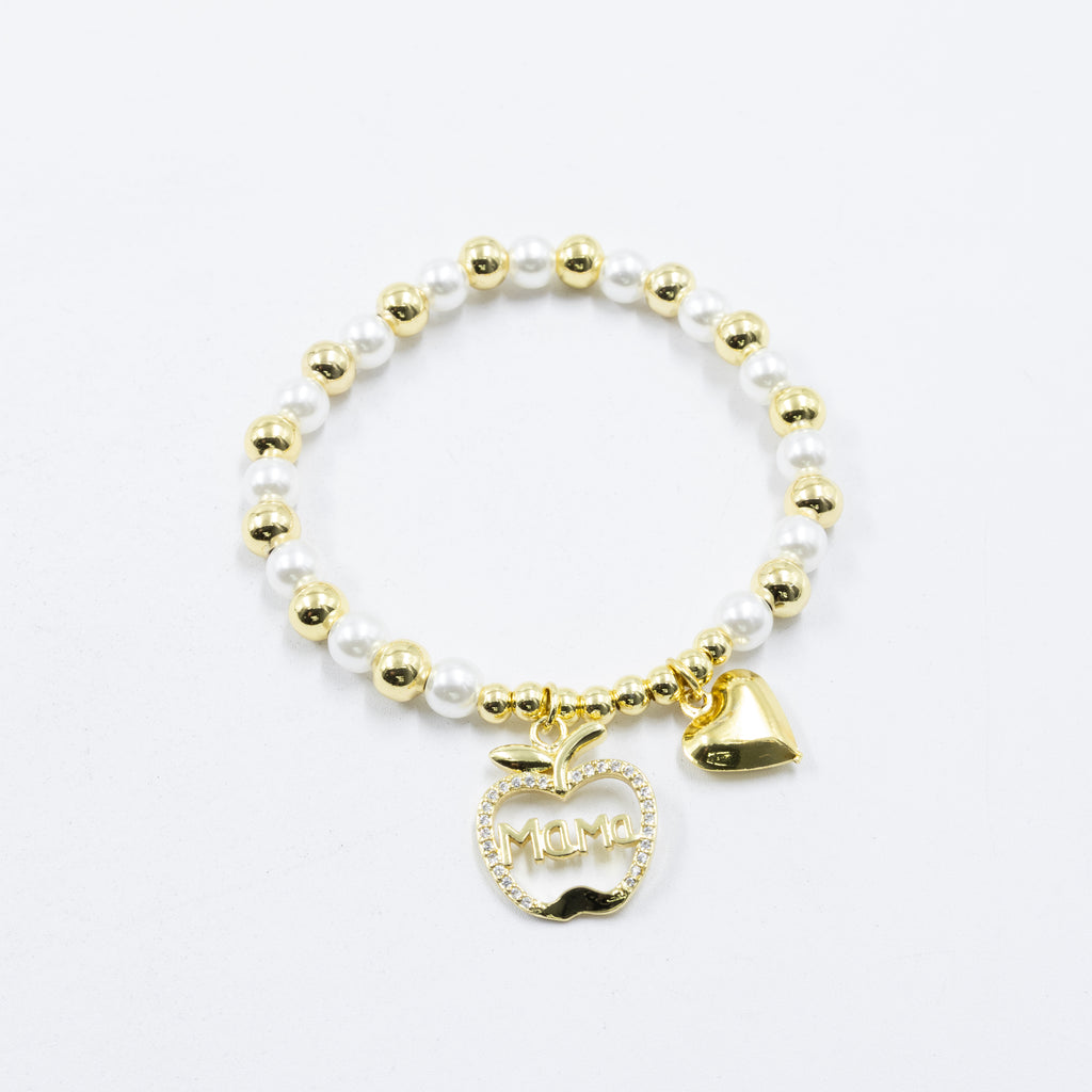 Pulsera con dije de Mamá M5 Oro Laminado 05/03/26