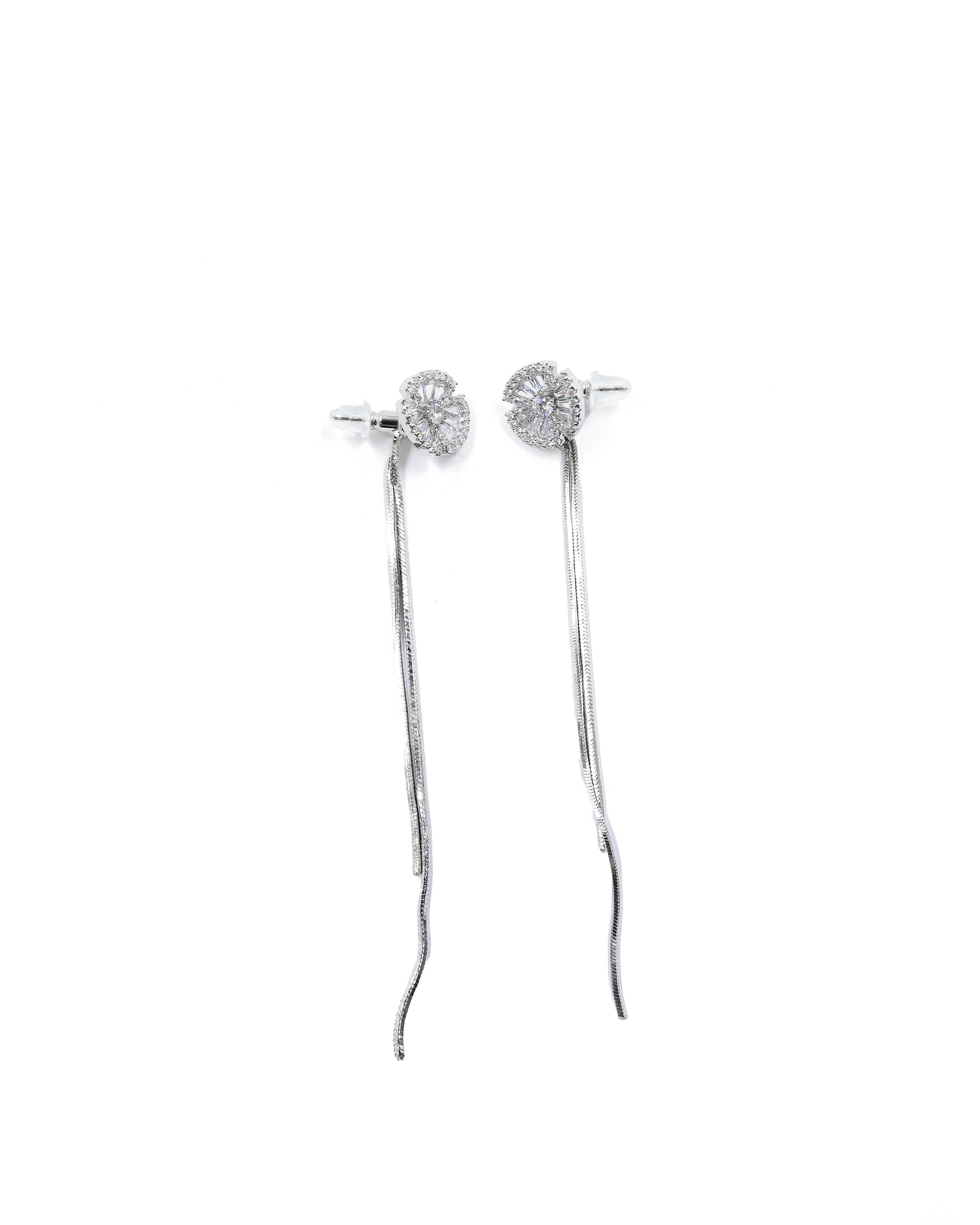 Aretes Largos Ansheli Plateados M22 Oro Laminado