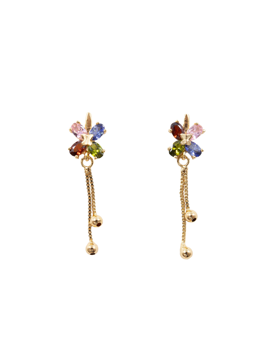 Aretes Dorados Largos M1 Oro Laminado