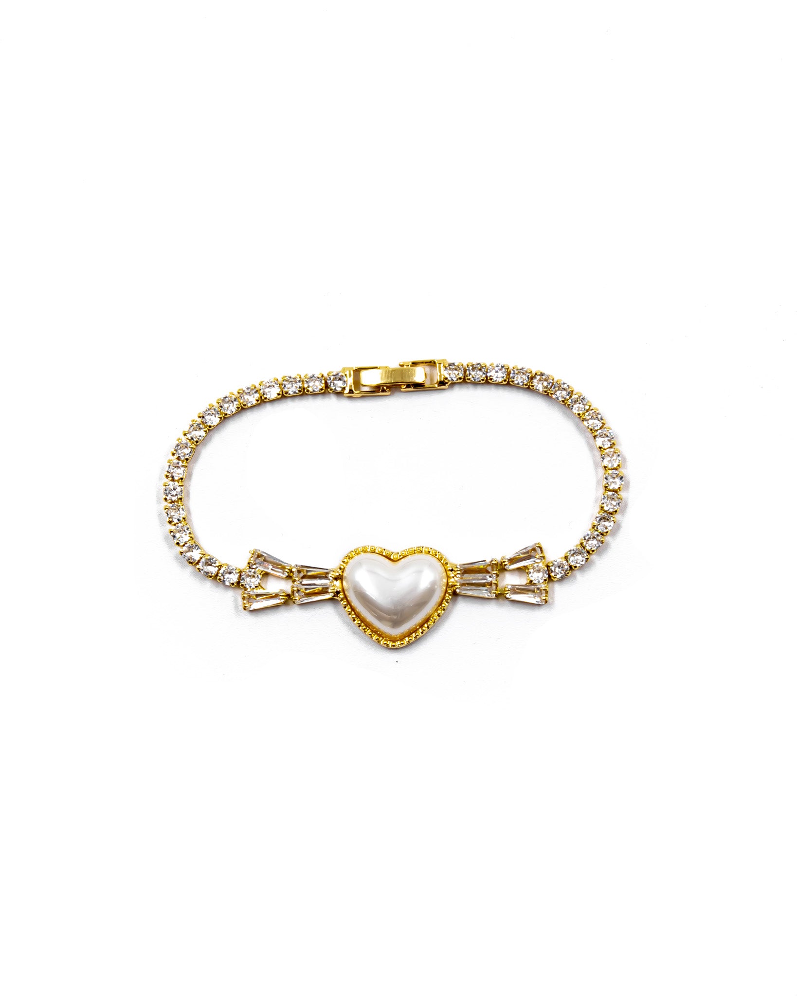Pulsera dorada de piedras con piedra - M4 Oro Laminado