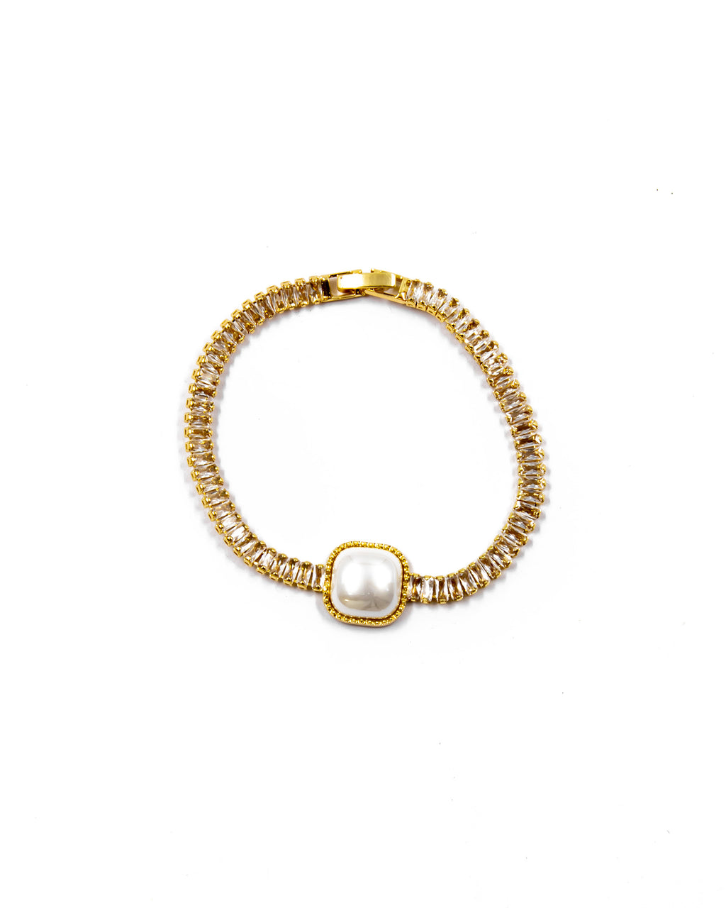 Pulsera dorada de piedras con piedra - M3 Oro Laminado