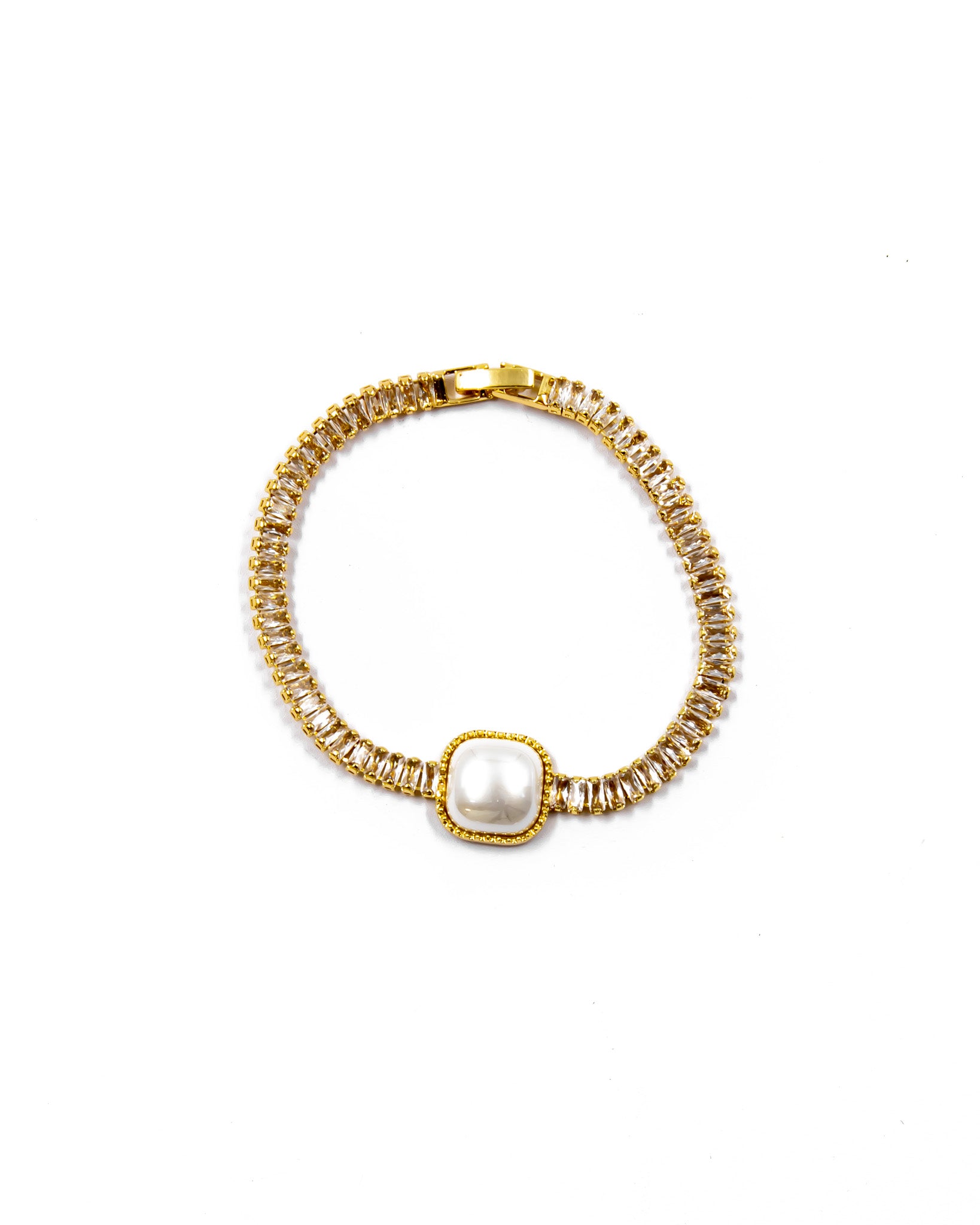 Pulsera dorada de piedras con piedra - M3 Oro Laminado