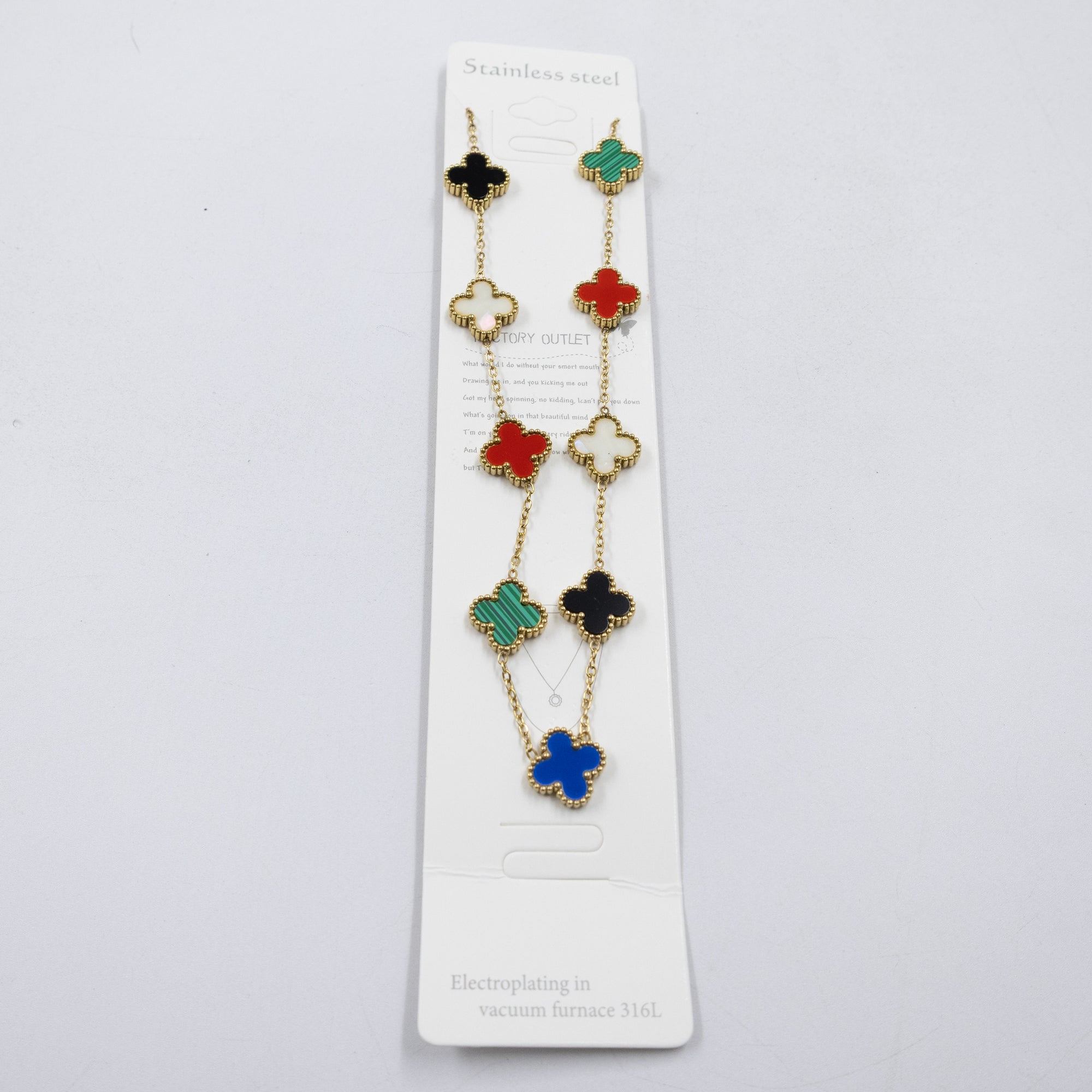 Collar Dorado de Trebol M3 Oro Laminado