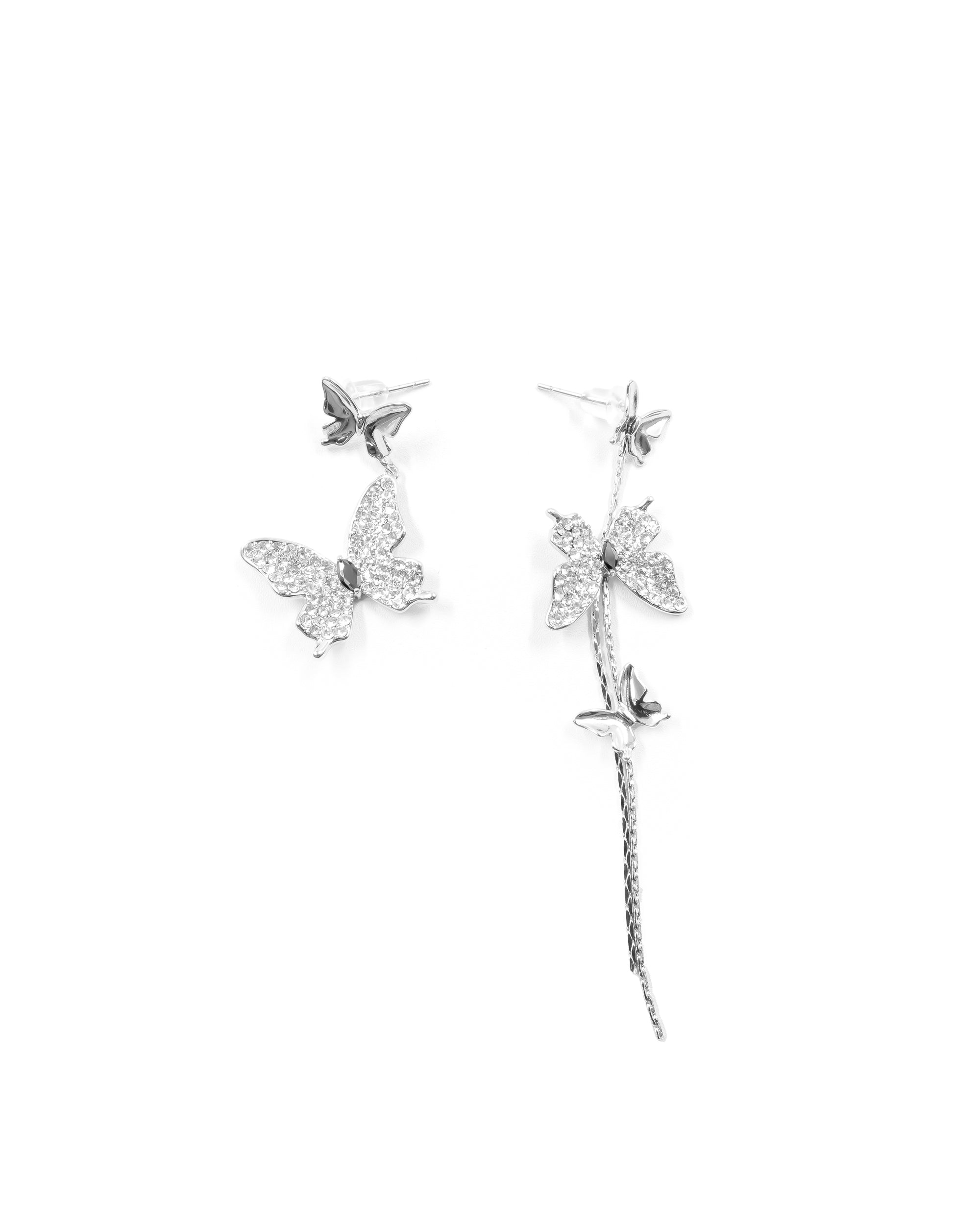 Aretes Largos Ansheli Plateados M24 Oro Laminado