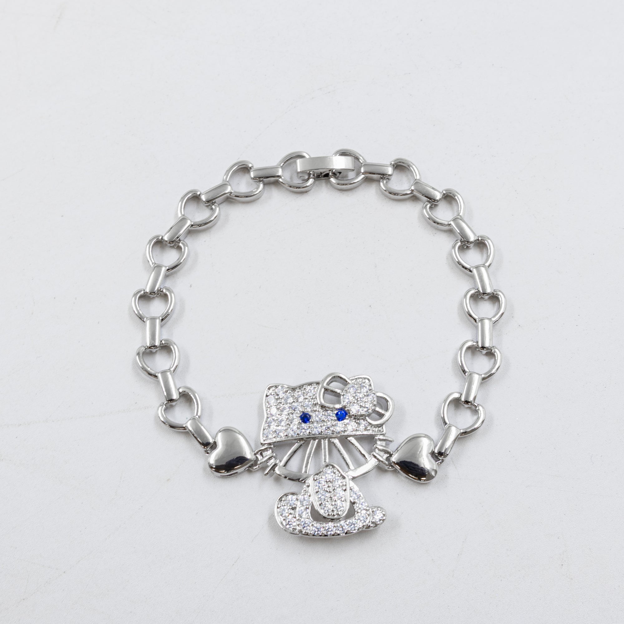 Cadenas de Pulseras Plateadas con Piedras M7 Oro Laminado