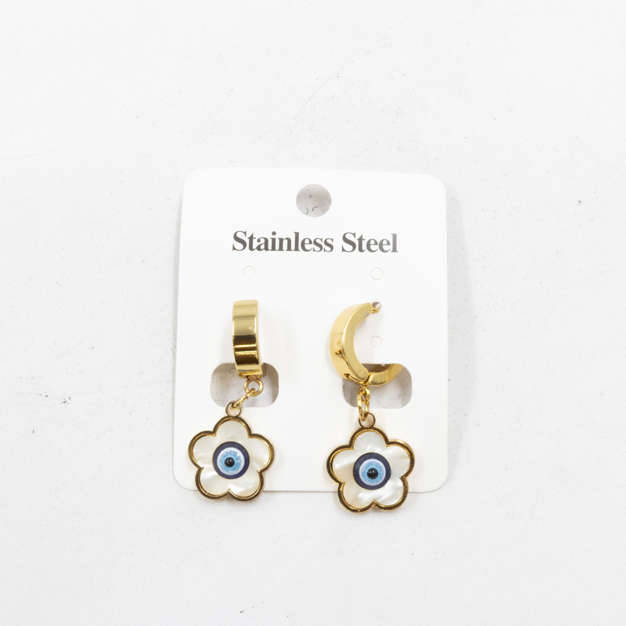 Aretes  Dorados de Ojo Turco M4 Oro Laminado