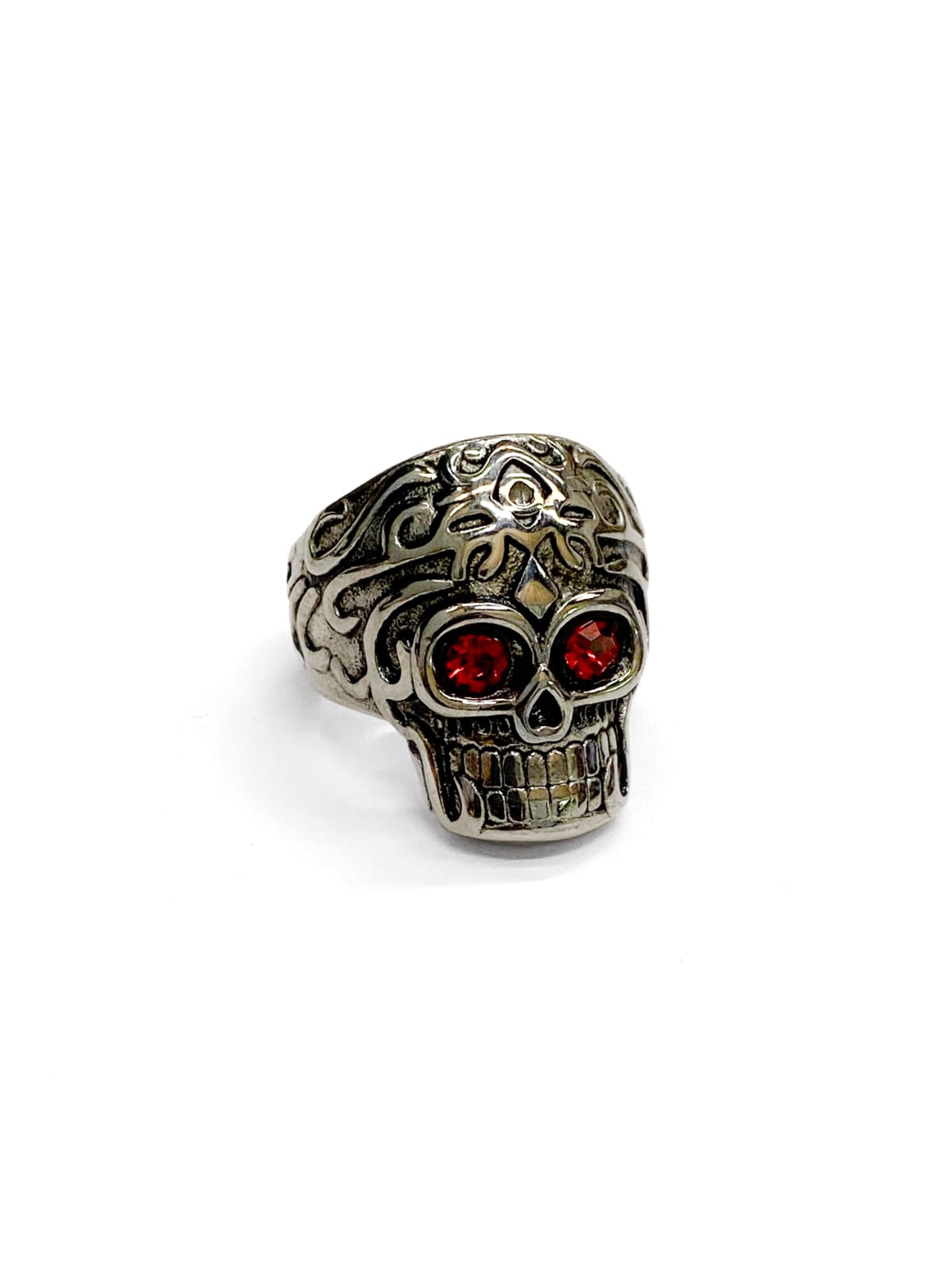 Anillo Calavera Plateado y Dorado Acero Inoxidable M17