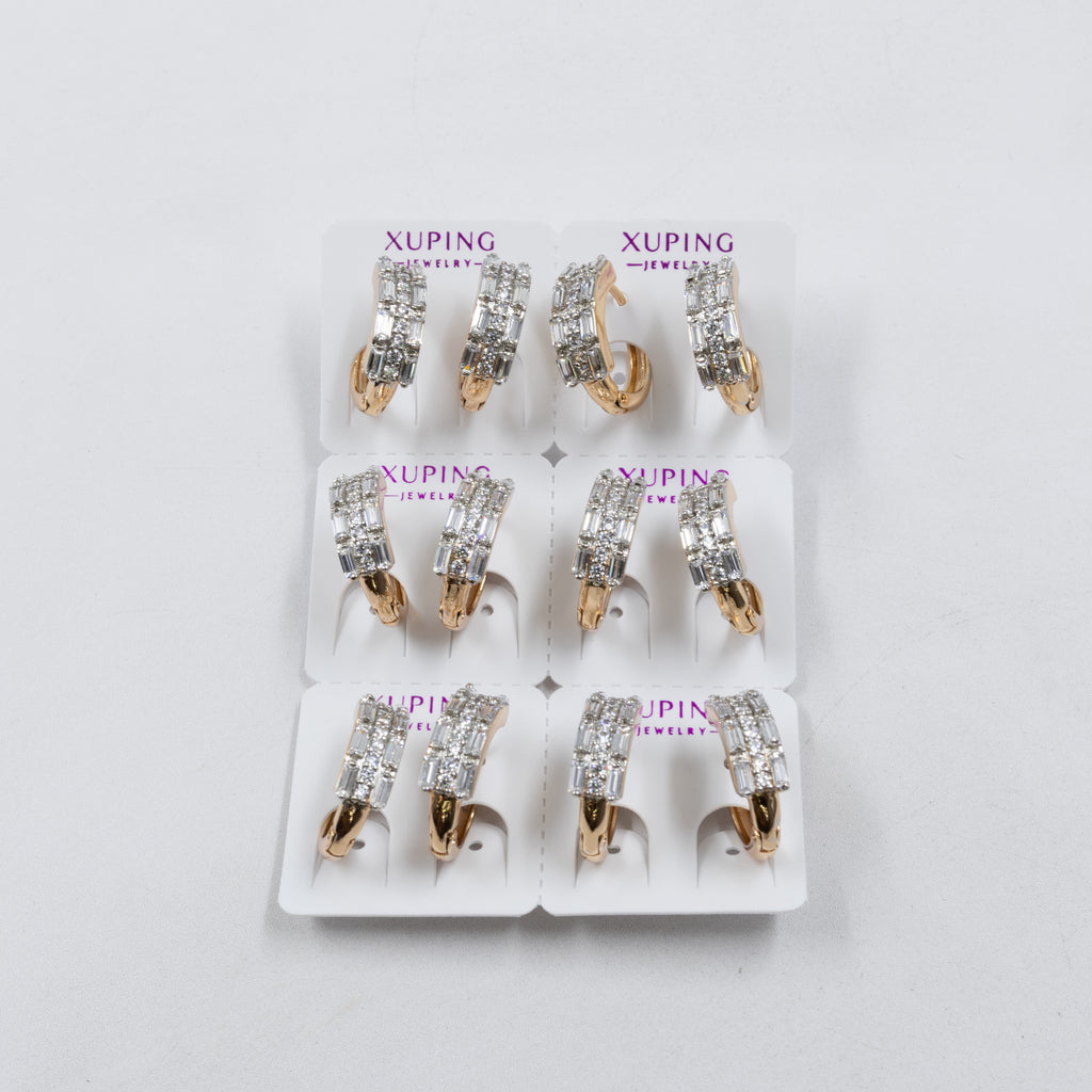 Paquete de 6 pares de Aretes Xuping Dorado M19 Oro Laminado