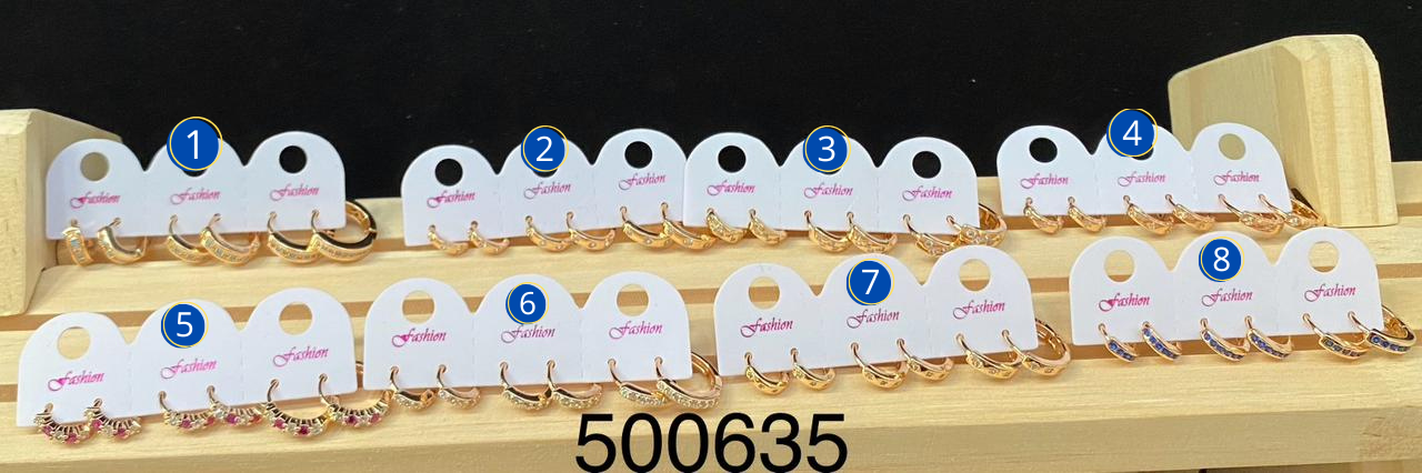 Aretes dorados Paquete de 3 M2 - Oro Laminado