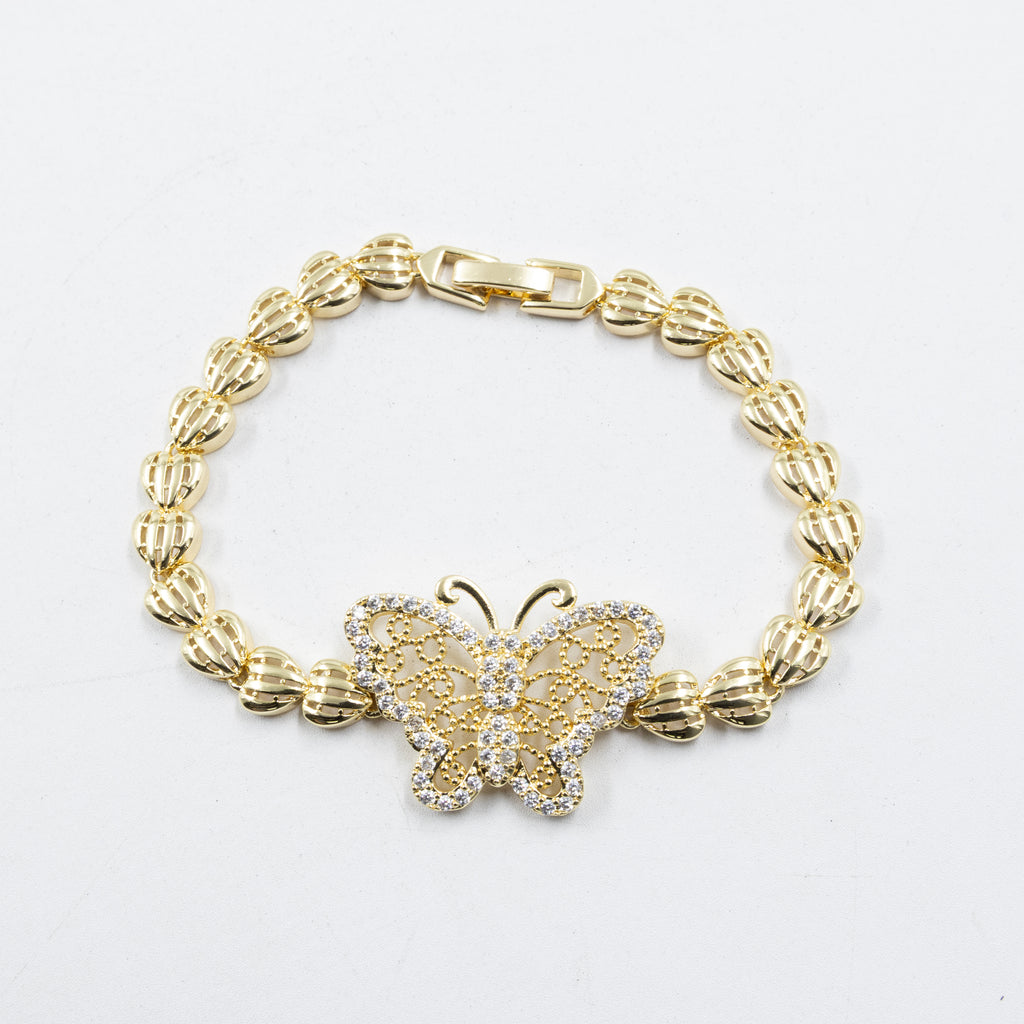 Cadenas de Pulseras Doradas con Piedras M3 Oro Laminado