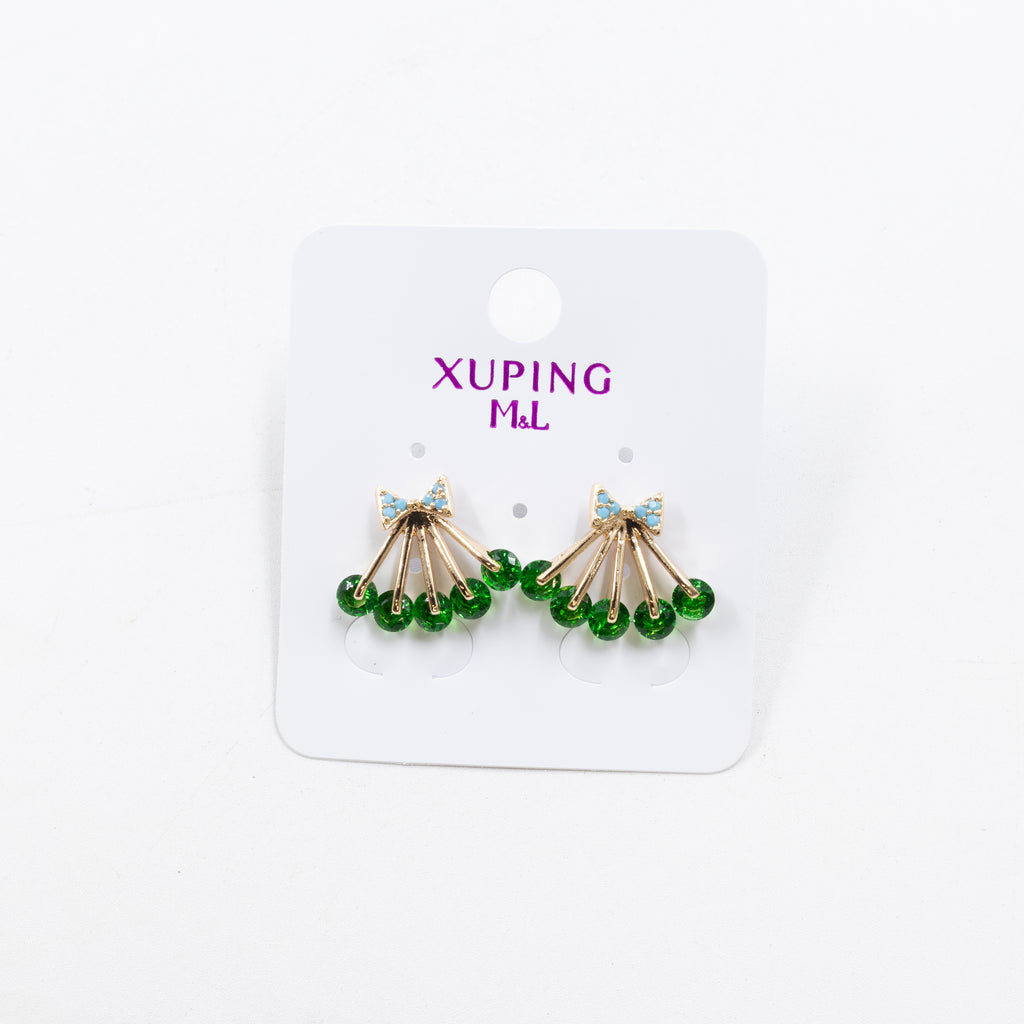 Aretes Dorados Xuping de Poste M7 Oro Laminado