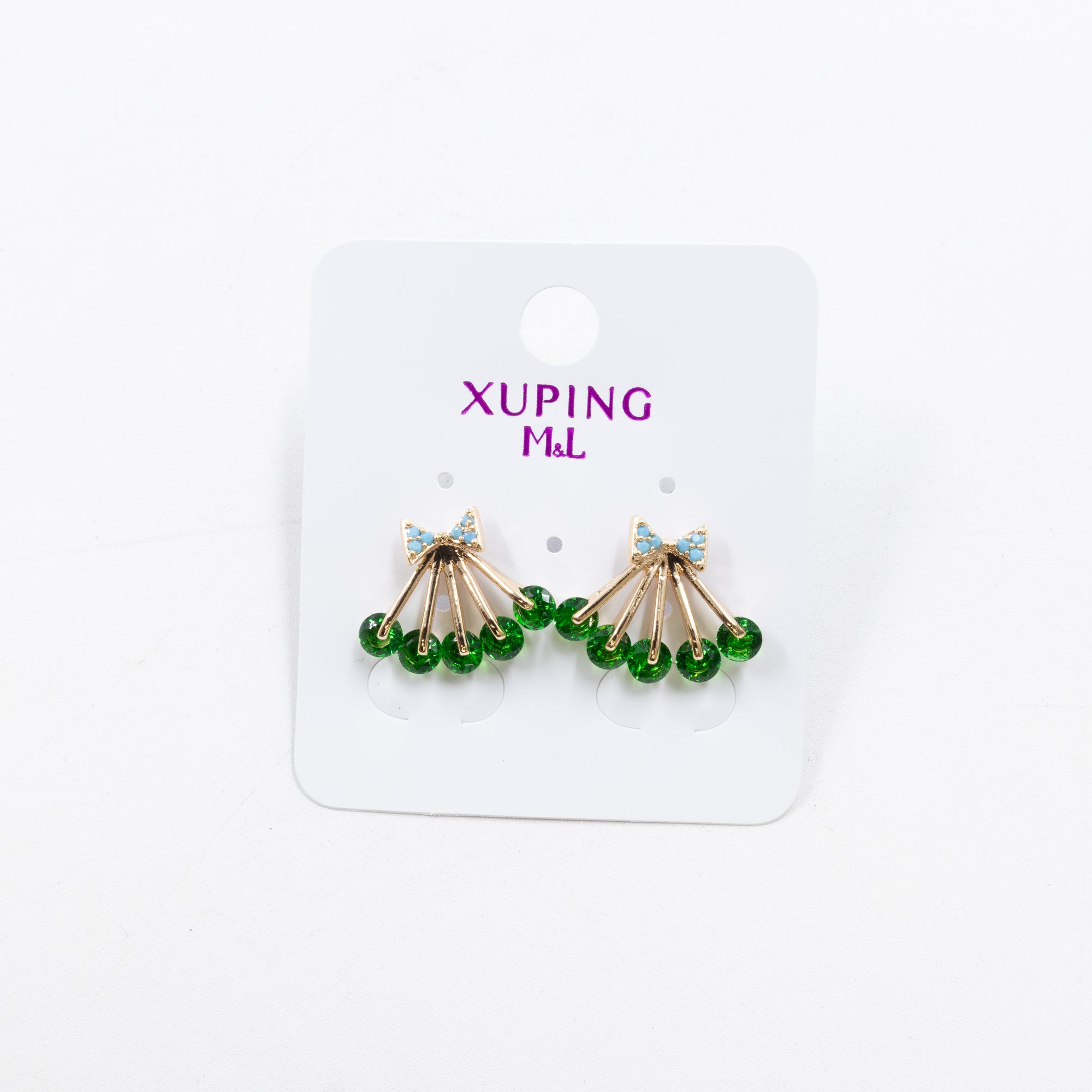 Aretes Dorados Xuping de Poste M7 Oro Laminado