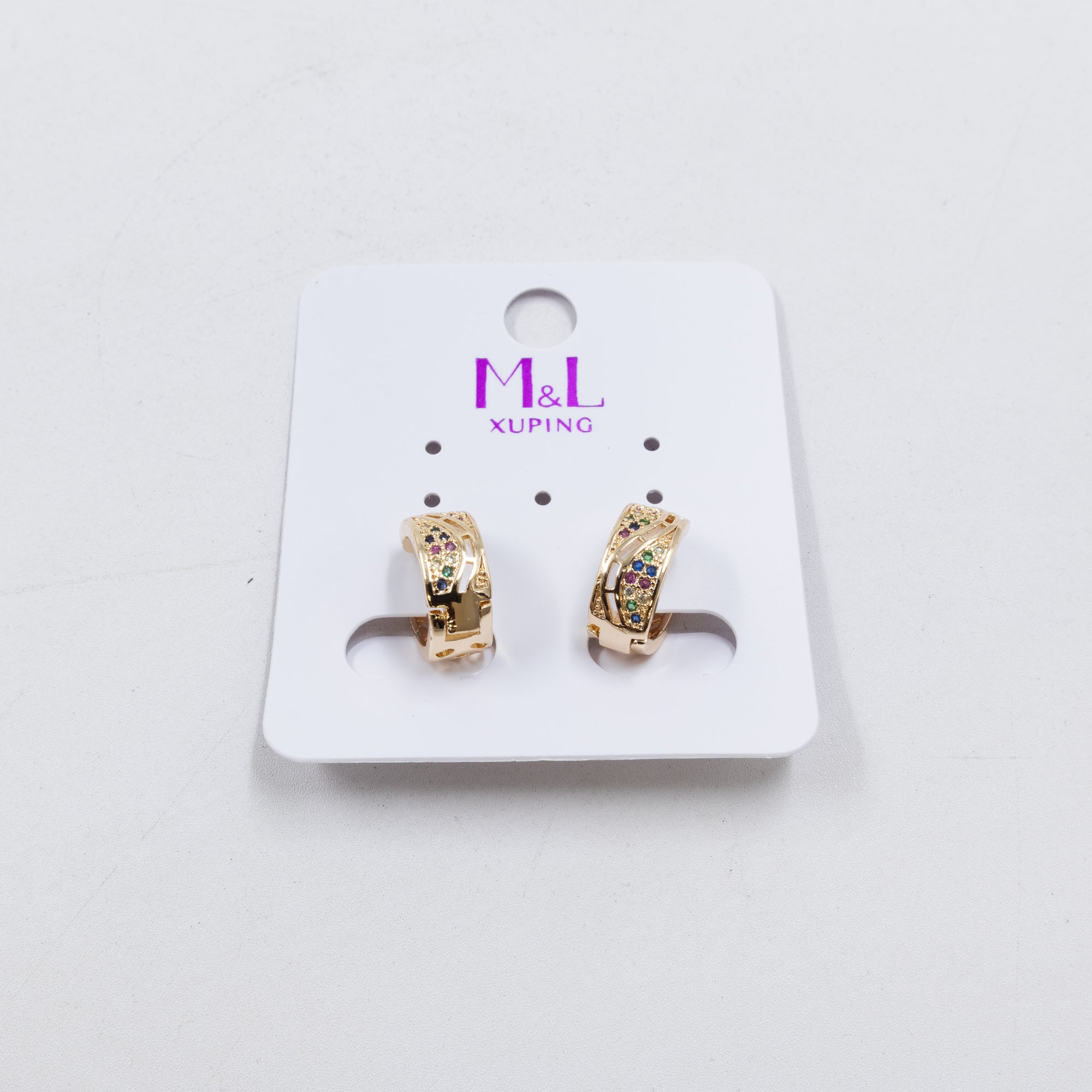 Aretes Dorados Xuping de Poste M4 Oro Laminado