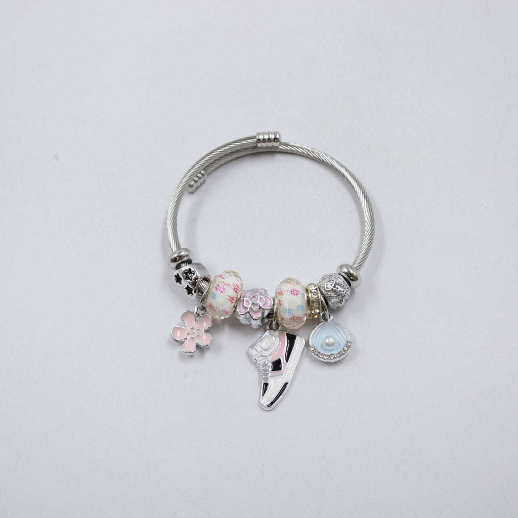 Pulsera tipo Pandora Plateados M12 Oro Laminado