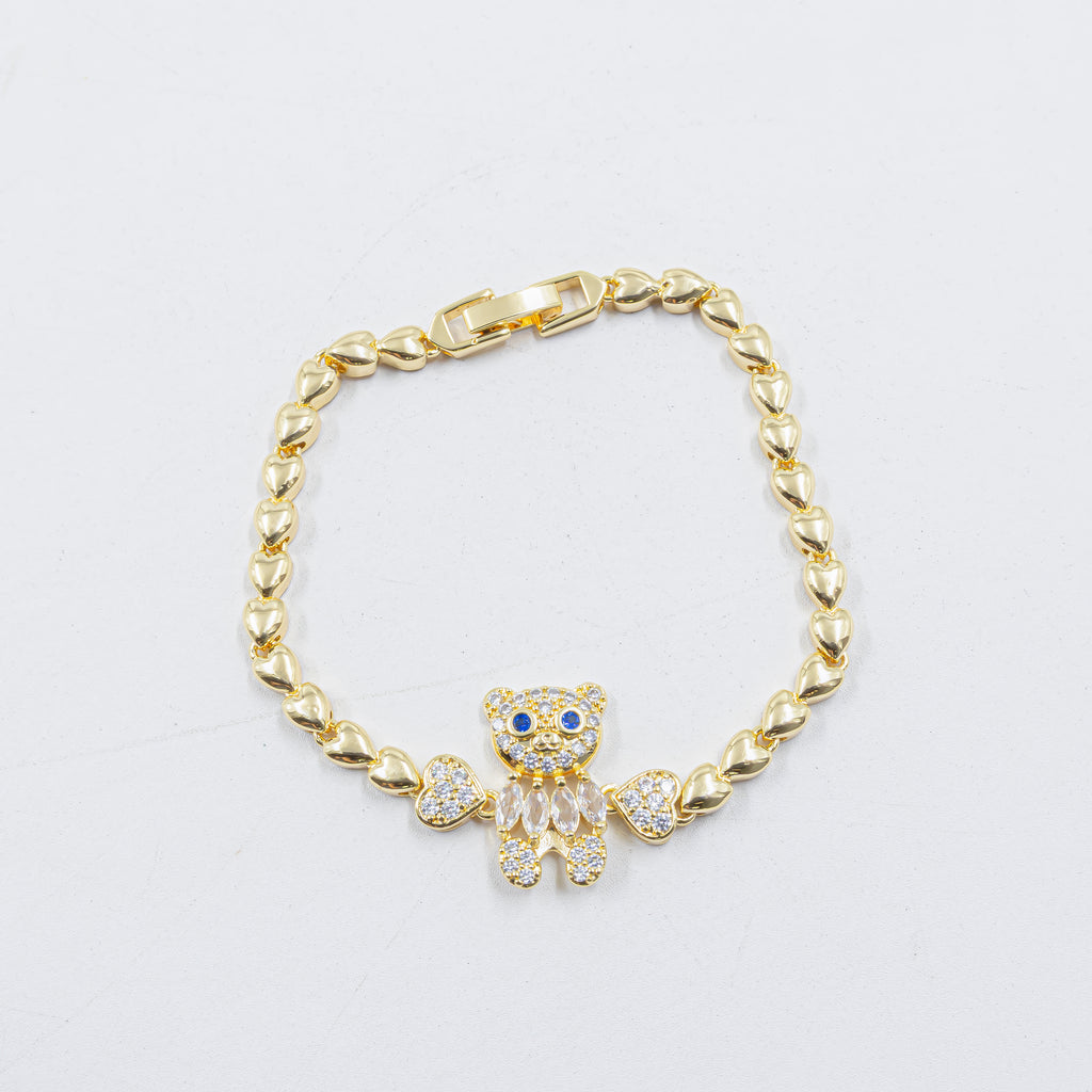 Cadenas de Pulseras Doradas con Piedras M4 Oro Laminado