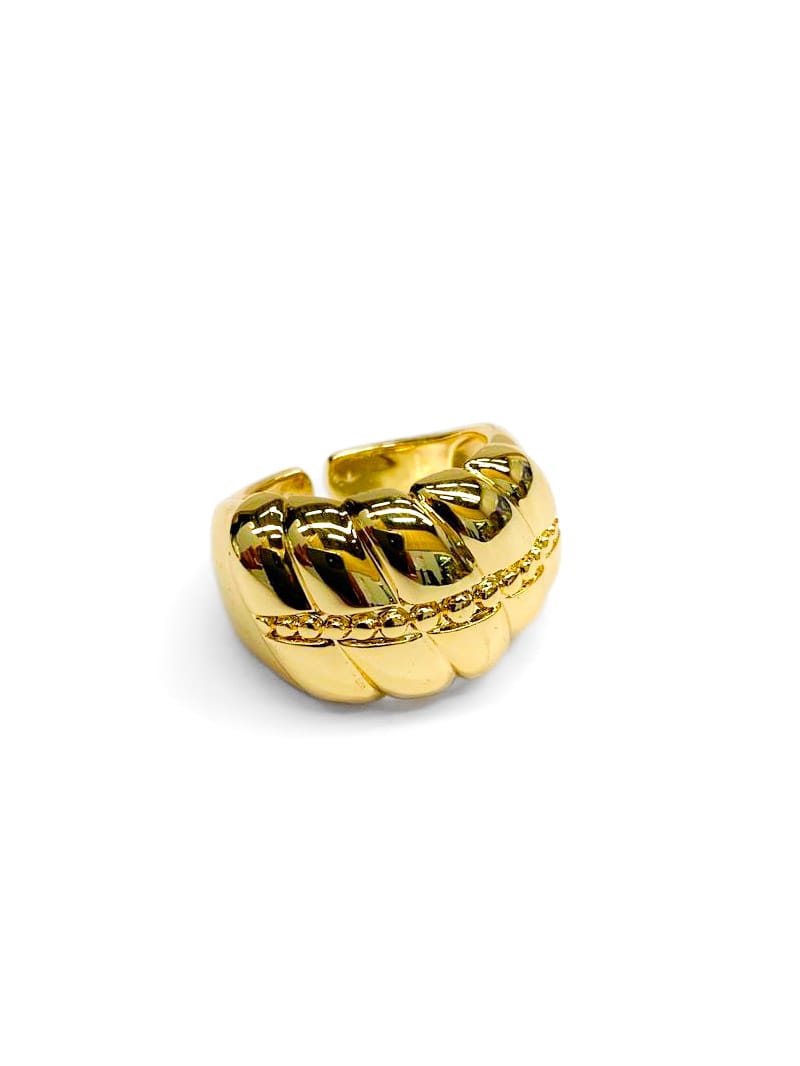 Anillo Dorado Liso Ajustable Oro Laminado