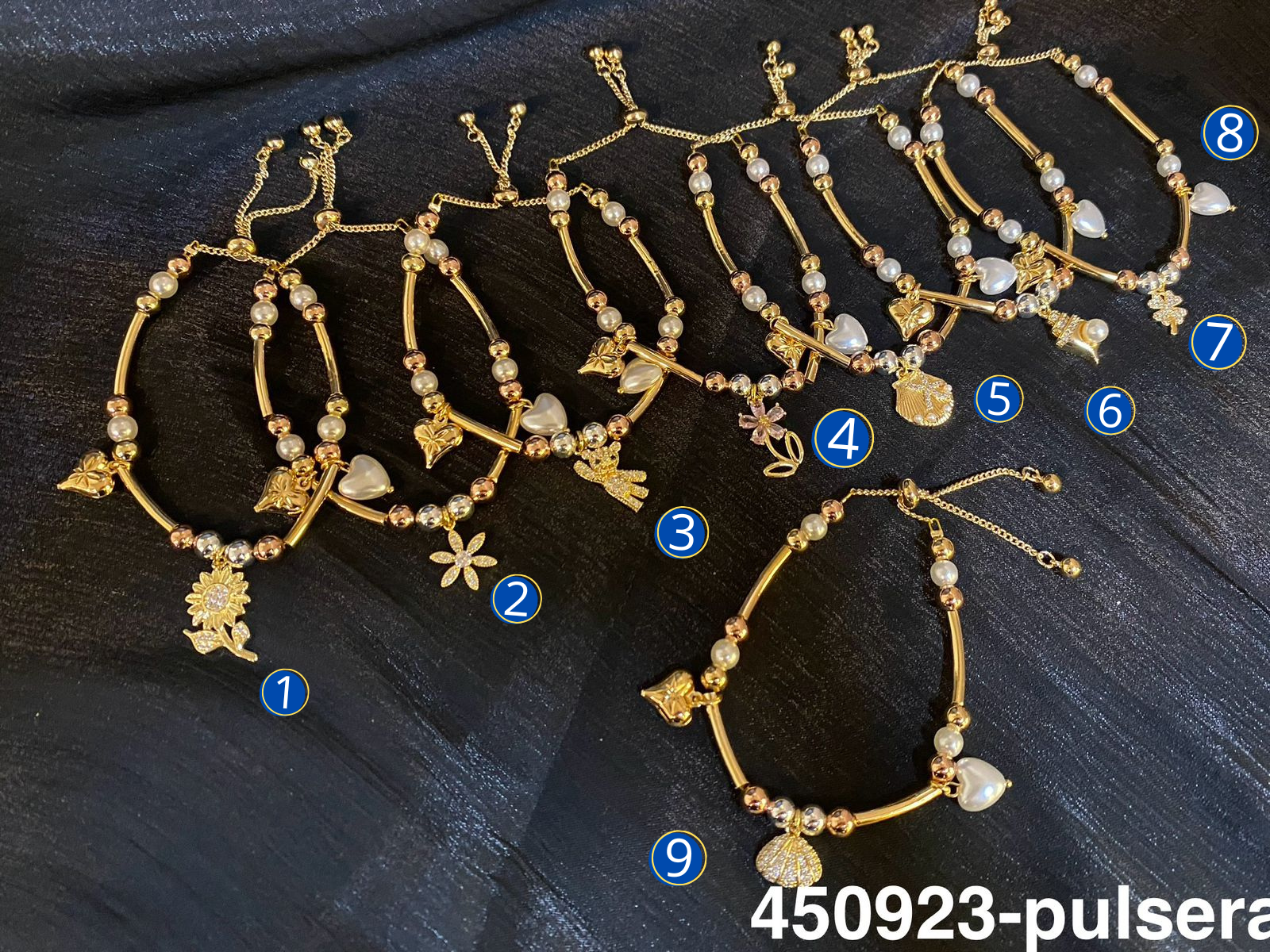 [08/JUNI/26] Pulsera Dorada de cuentas y Dije M3 Oro Laminado