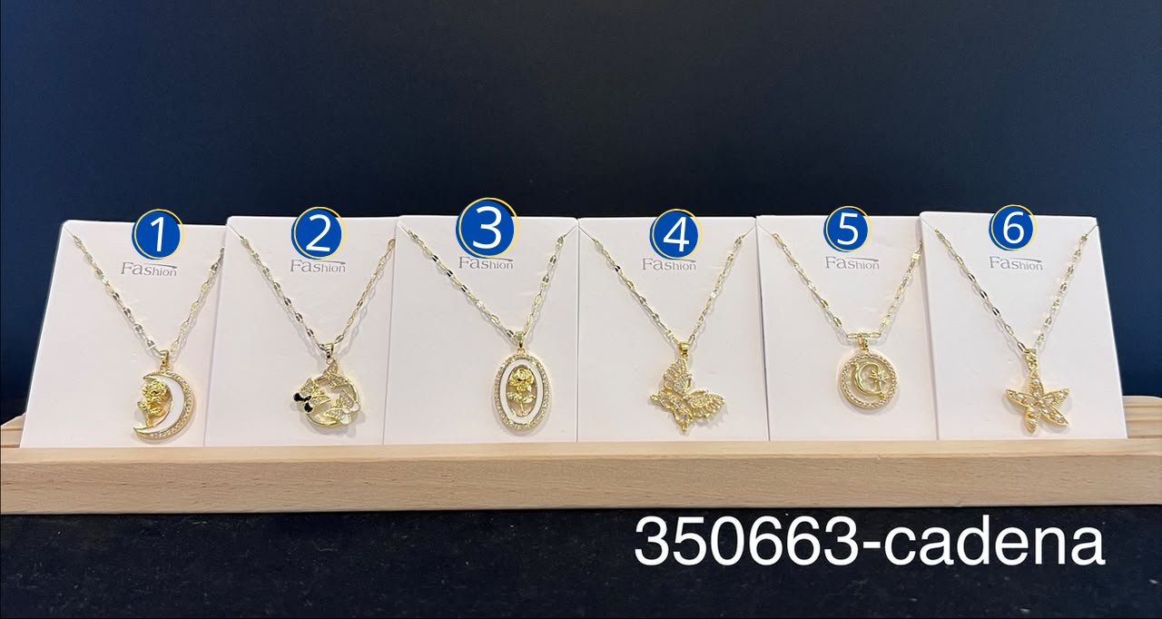 [13/AGOSTO/26] Collares Dorados con Dije M9 Oro Laminado