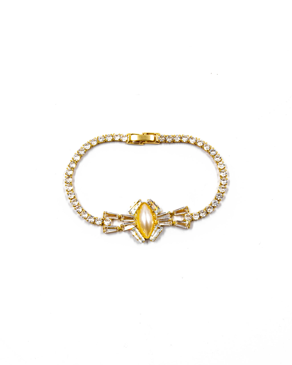 Pulsera dorada de piedras con piedra - M2 Oro Laminado