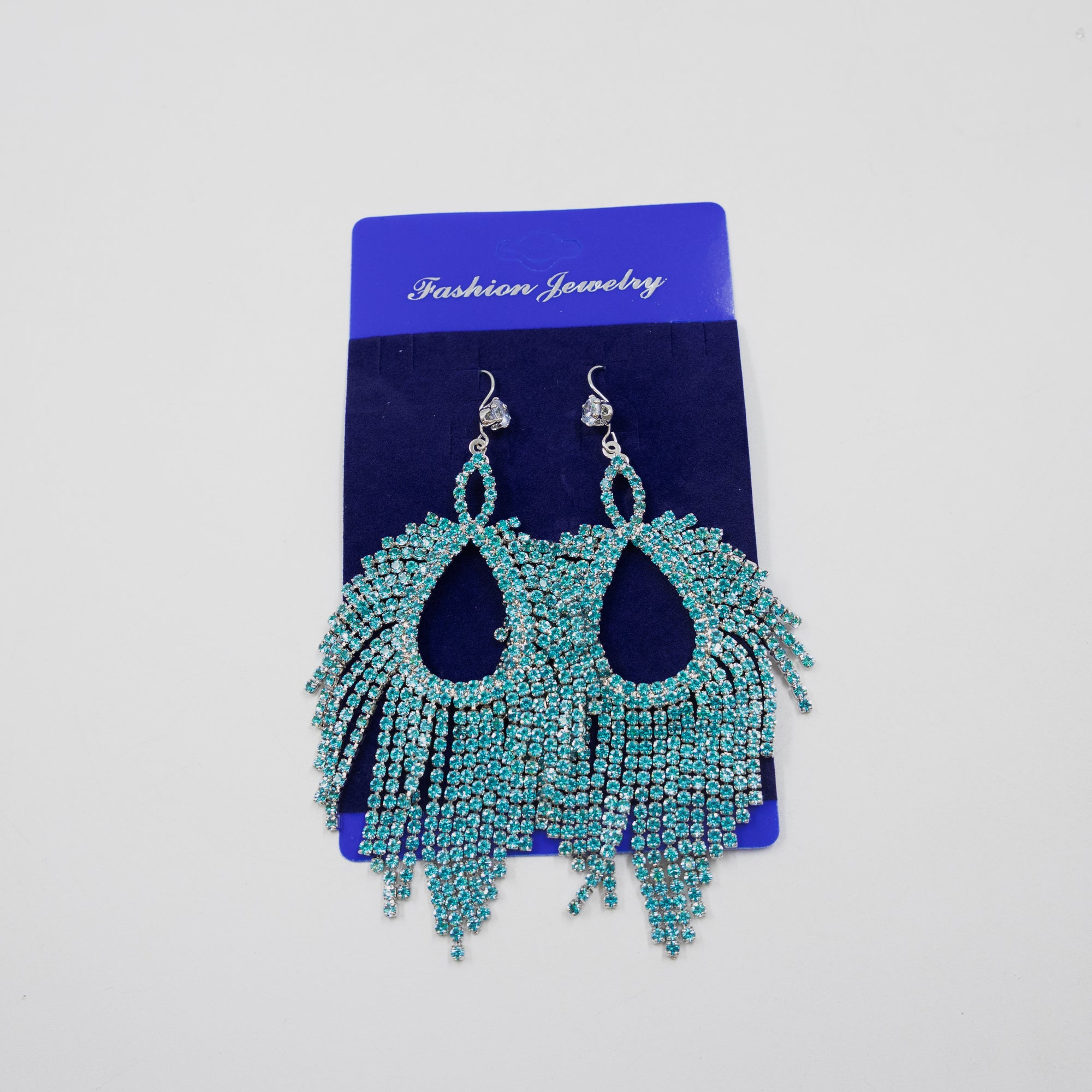 Aretes Largos con piedras M1 Oro Laminado