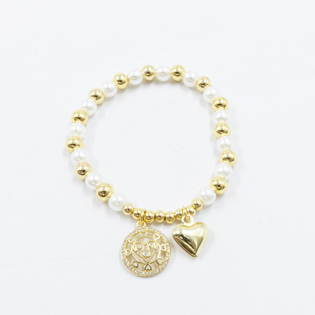 Pulsera con dije de Mamá M6 Oro Laminado 05/03/26