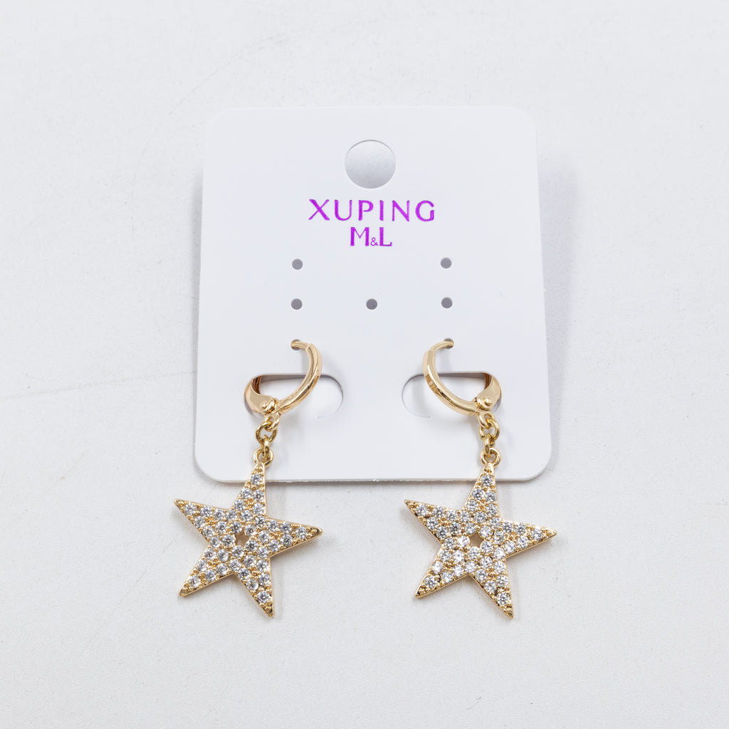 Aretes Dorados Xuping de Gancho M11 Oro Laminado