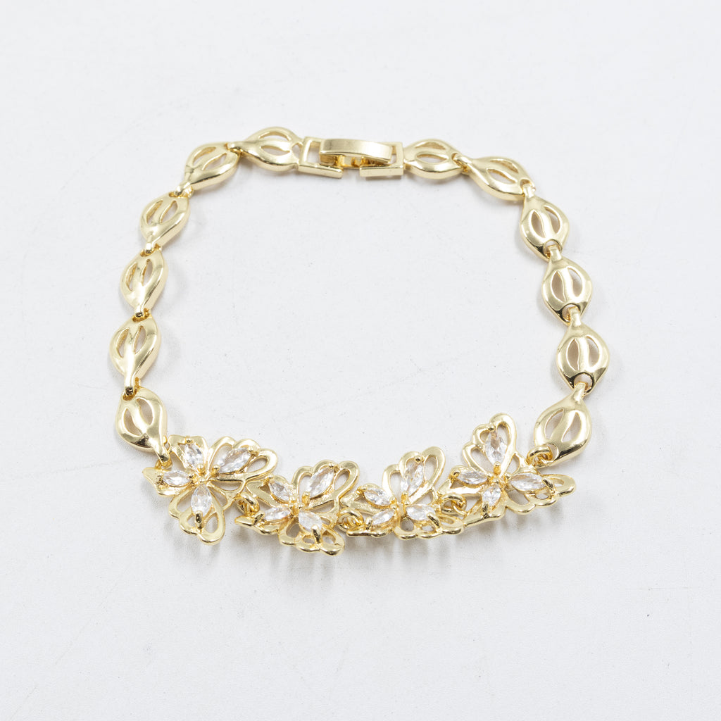 Pulseras Doradas con Piedras M2 Oro Laminado