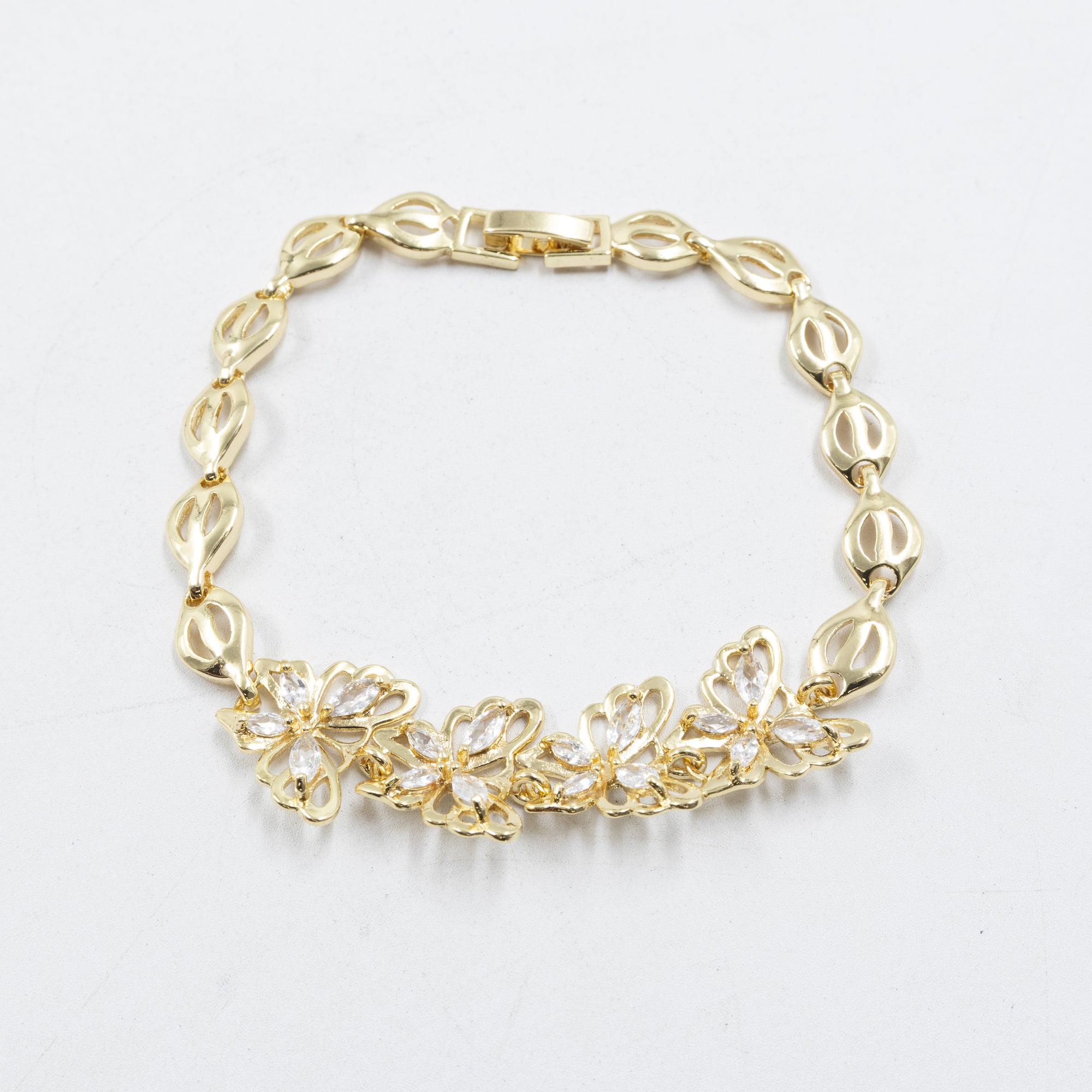 Pulseras Doradas con Piedras M2 Oro Laminado