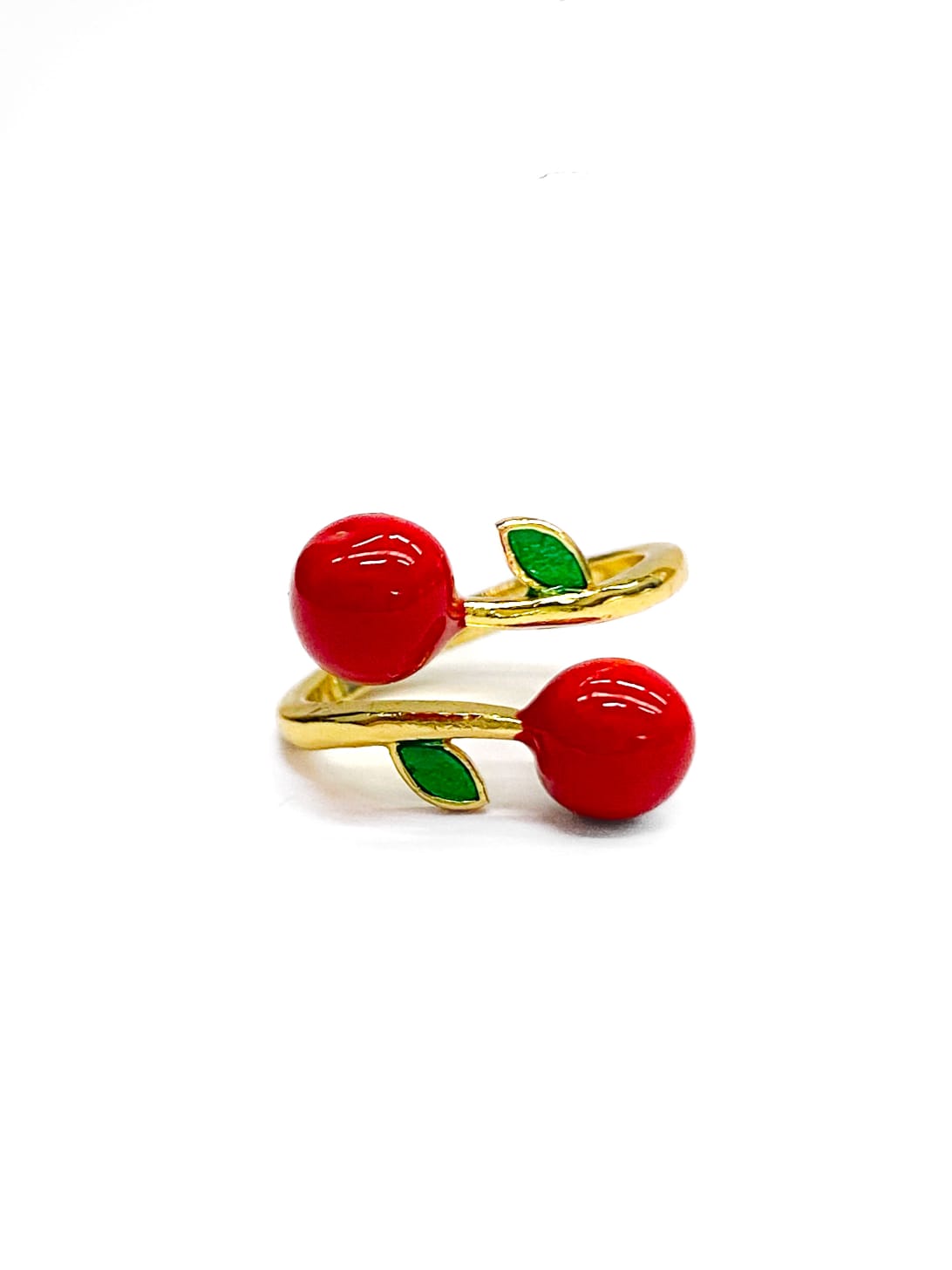 Anillo Cerezas Ajustable M3 Oro Laminado