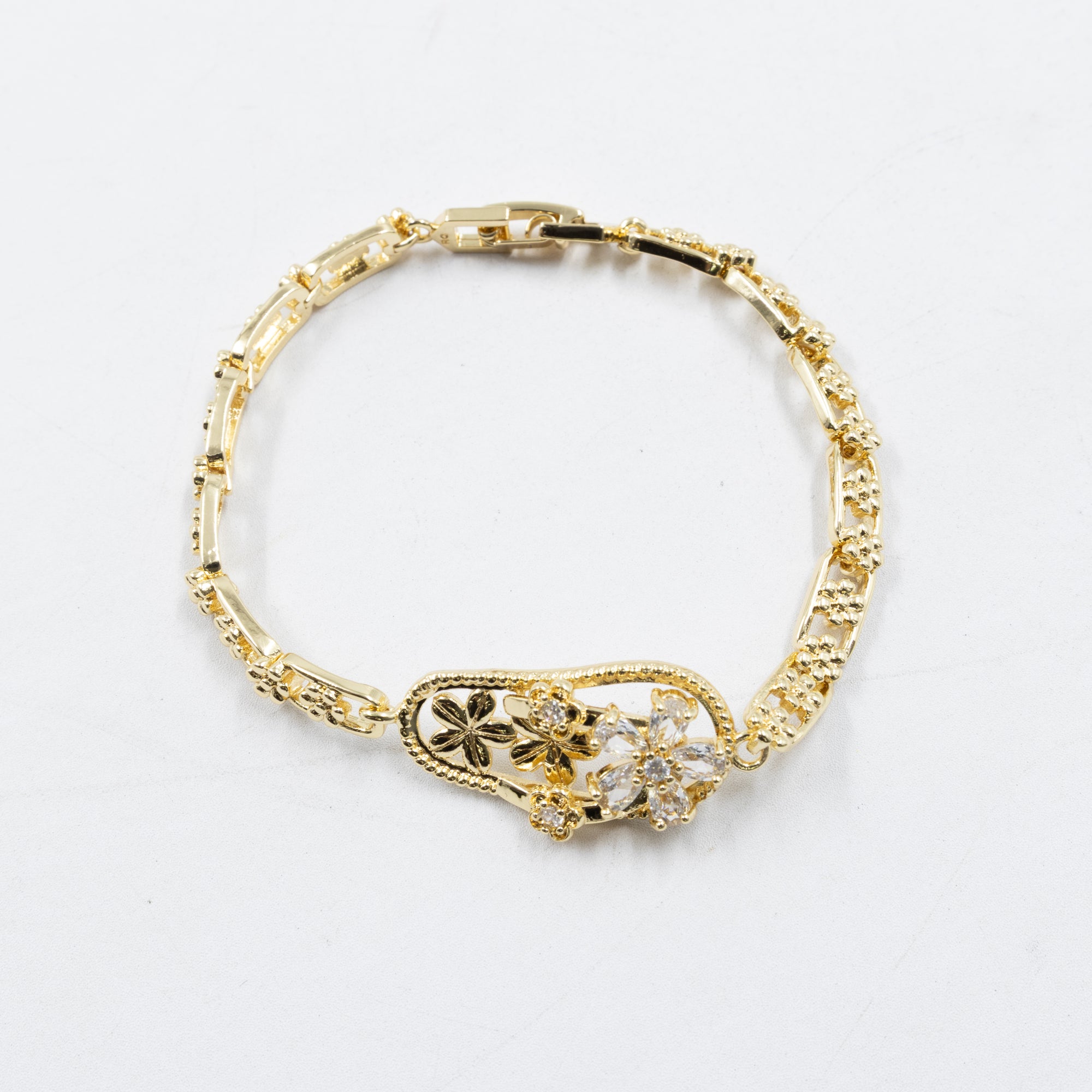Pulseras Doradas con Piedras M5 Oro Laminado