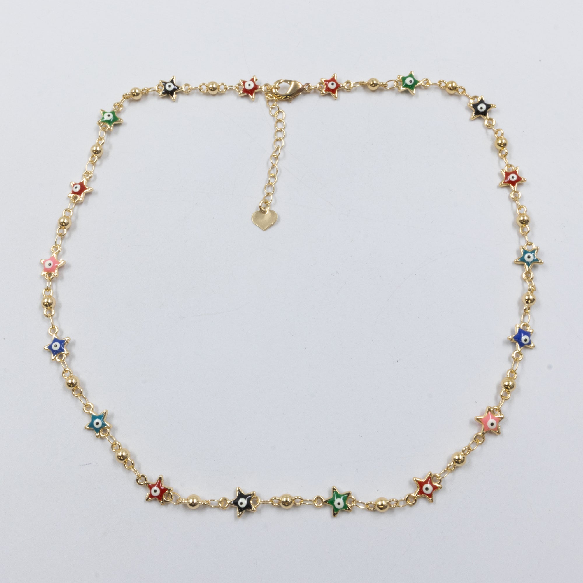 Collar Dorado de Ojo Turco M3 Oro Laminado