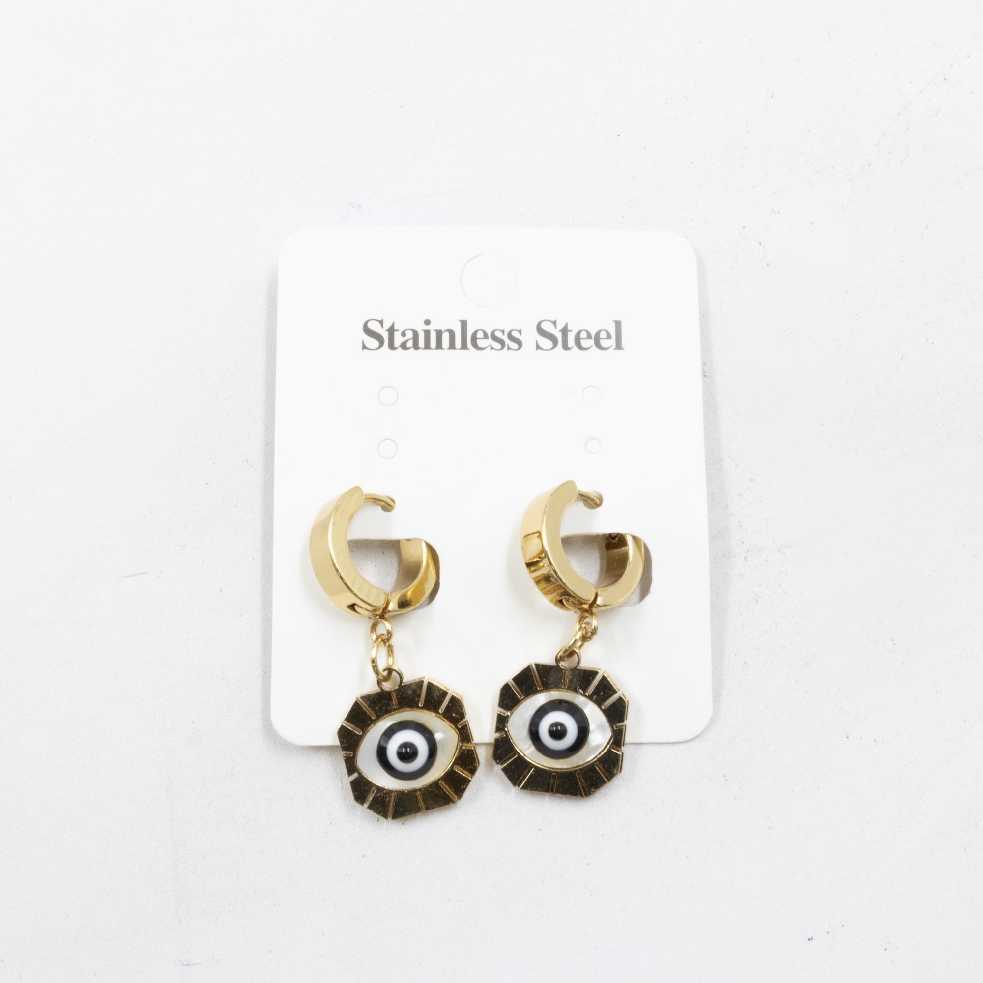 Aretes Dorados de Ojo Turco M1 Oro Laminado