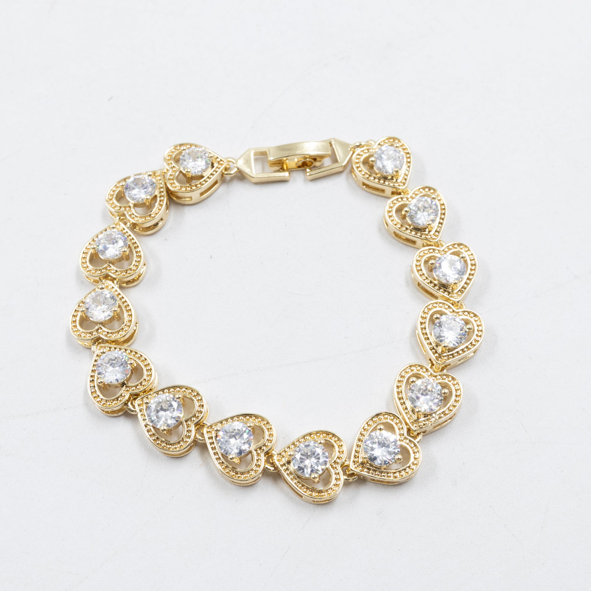 Pulseras Doradas con Piedras M12 Oro Laminado