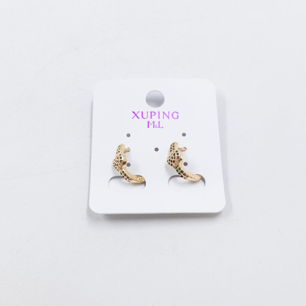 Aretes Dorados Xuping de Aro M6 Oro Laminado
