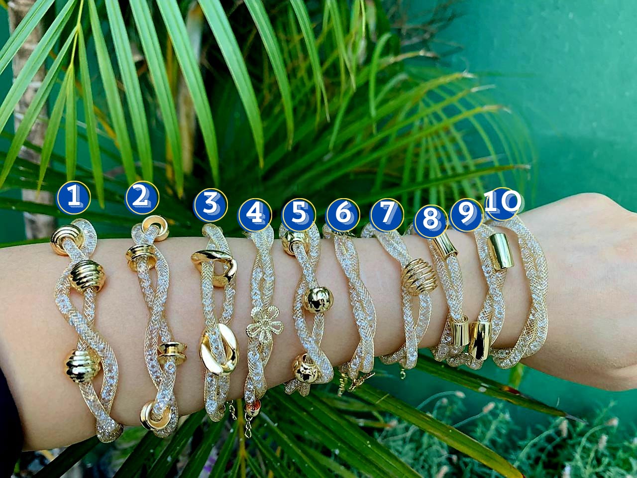 Pulsera Malla Dorada M9 Oro Laminado