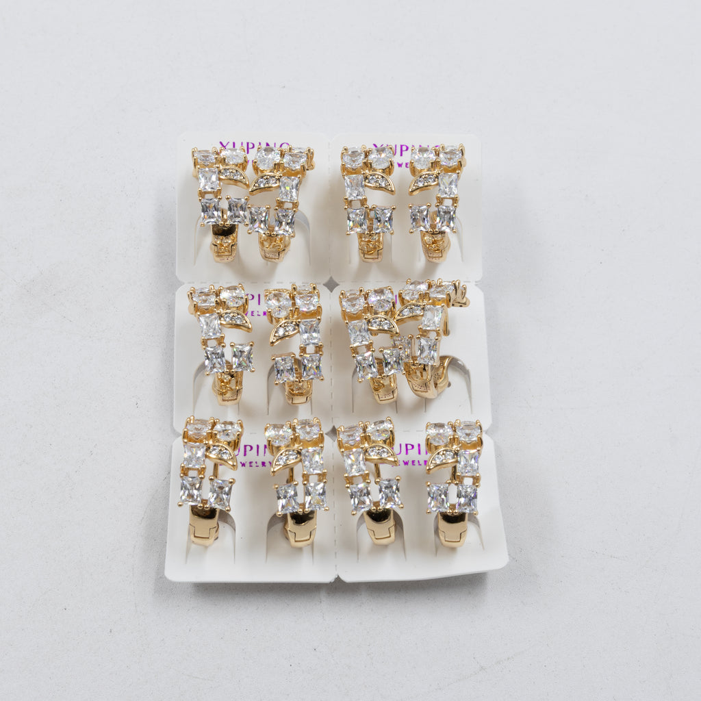 Paquete de 6 pares de Aretes Xuping Dorado M9 Oro Laminado